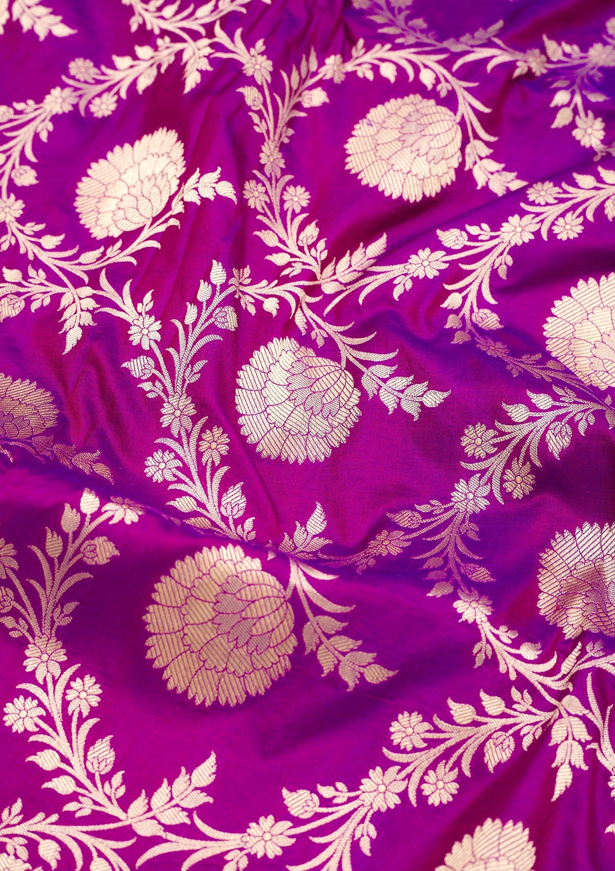 Koskii Magenta Pink Zariwork Pure Silk Saree – Women's - view 2
