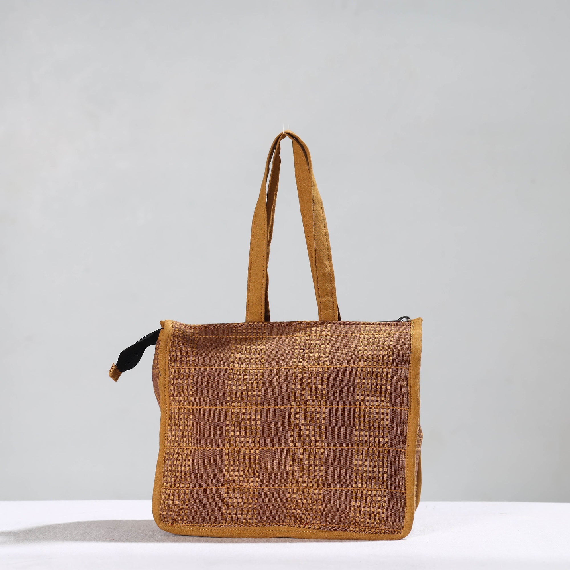 NOORI BAZAR Brown - Handcrafted Jacquard Cotton Hand Bag 13 - view 2