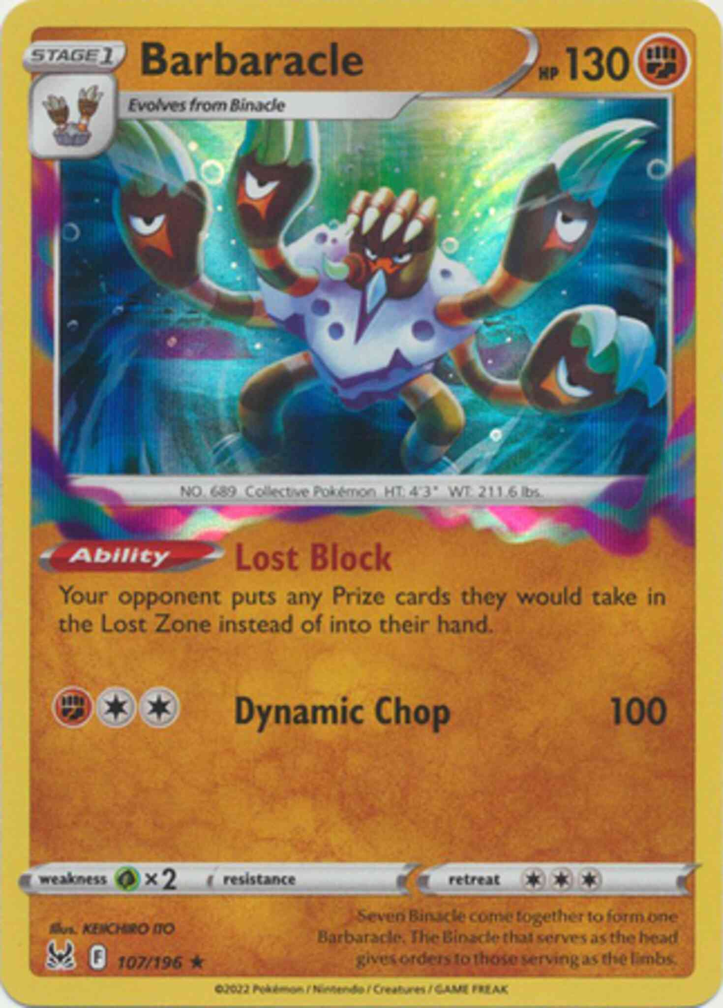 Rare holo swsh11-107 – Pokémon Barbaracle - 107/196 - Rare Holo [swsh11-107] [Holo]