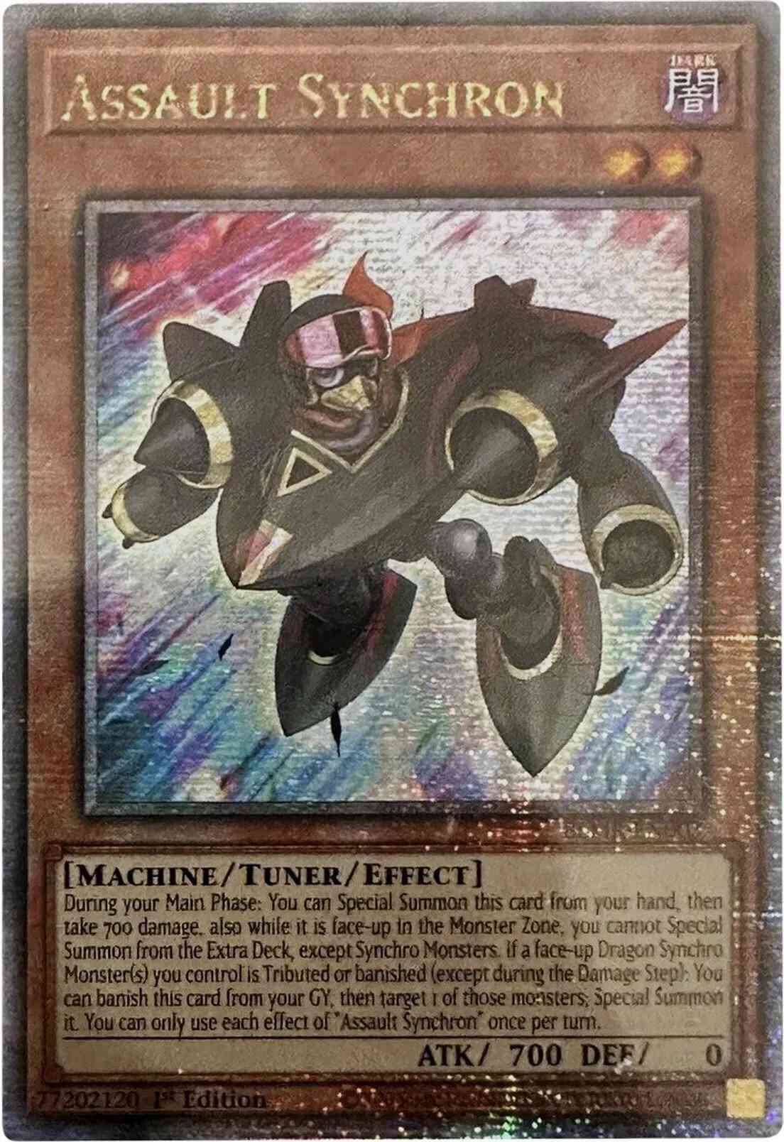 Yu-Gi-Oh! Assault Synchron - BLMR-EN003 - Quarter Century Secret Rare - 1st Edition