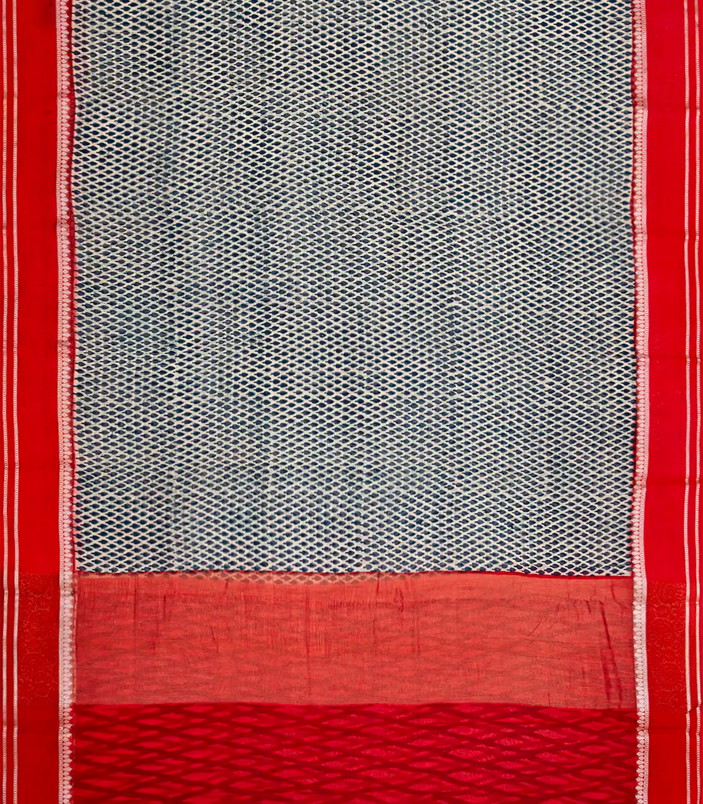 RmKV Black Chanderi Cotton Saree With Printed Motifs & Contrast Border-Black - view 2