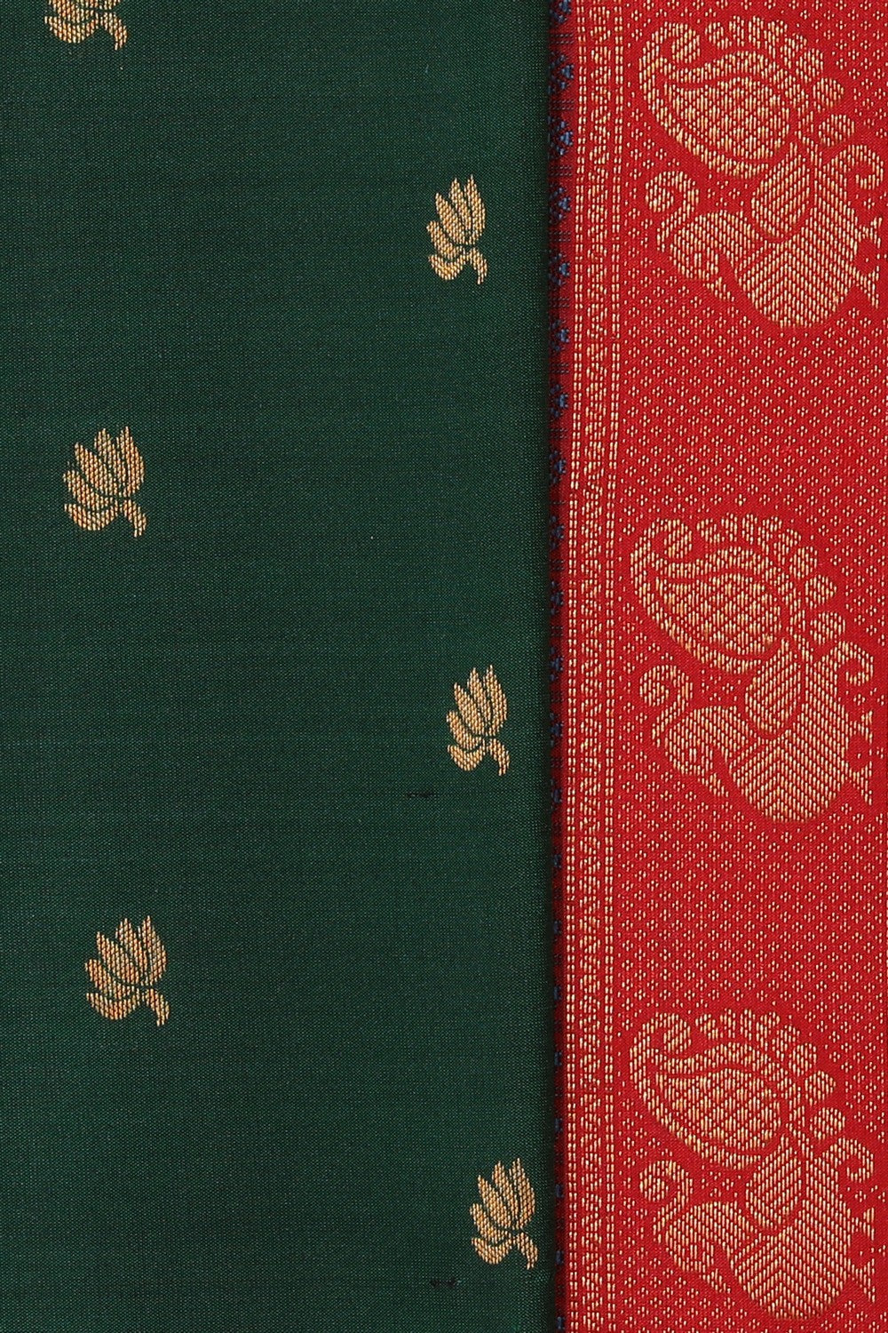 Kalanjali Gadwal Silk Green Saree – Women's - view 2