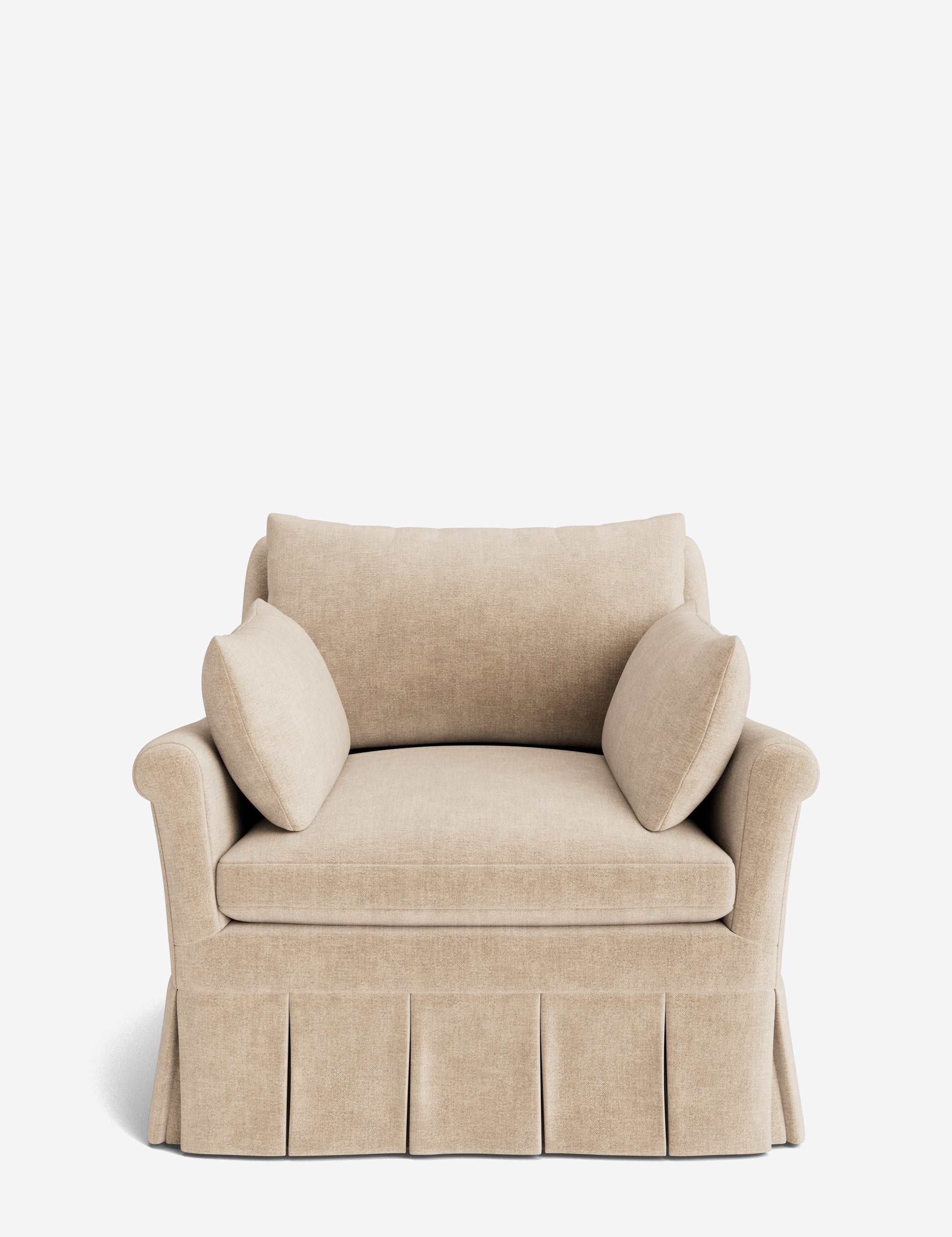 Lulu and Georgia Portola Rolled Arm Luxe Depth Pleated Chair - view 5