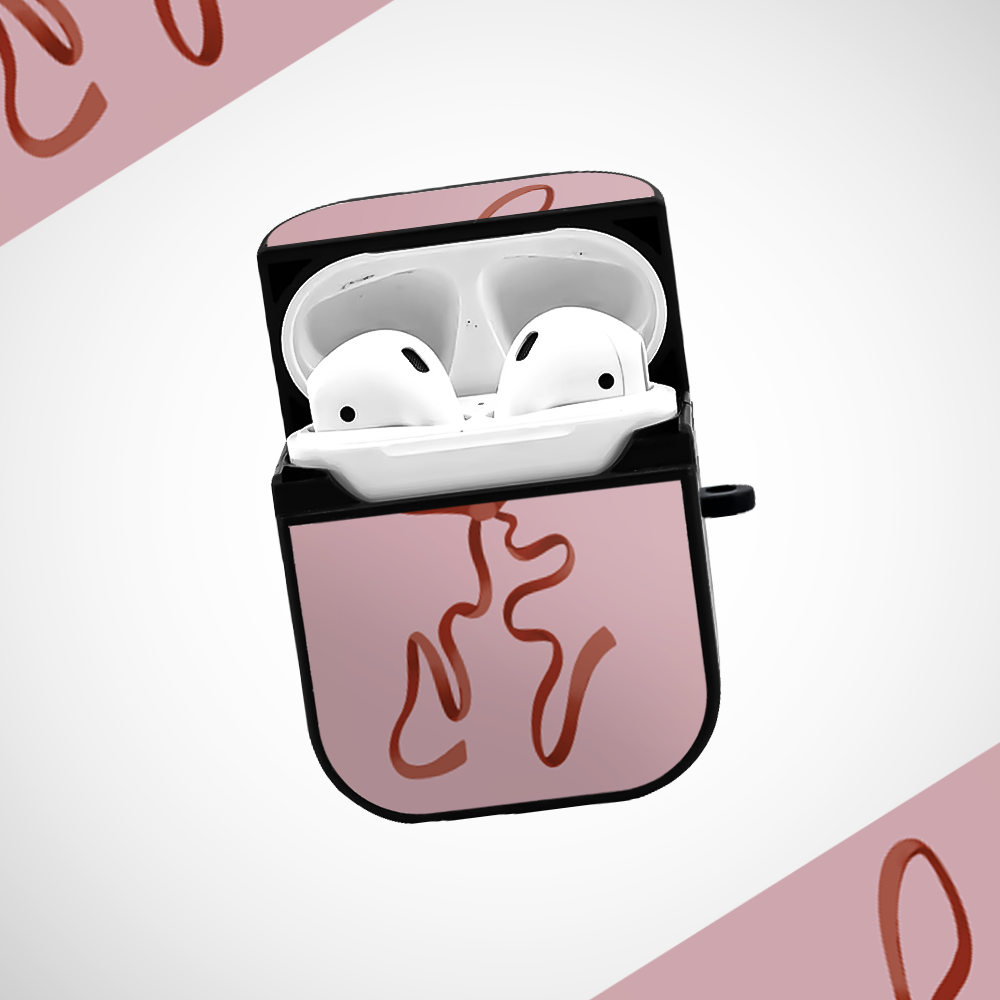 Cover It Up Pink and Red Ribbon Glass Airpods 1st Gen Case Covers - view 2