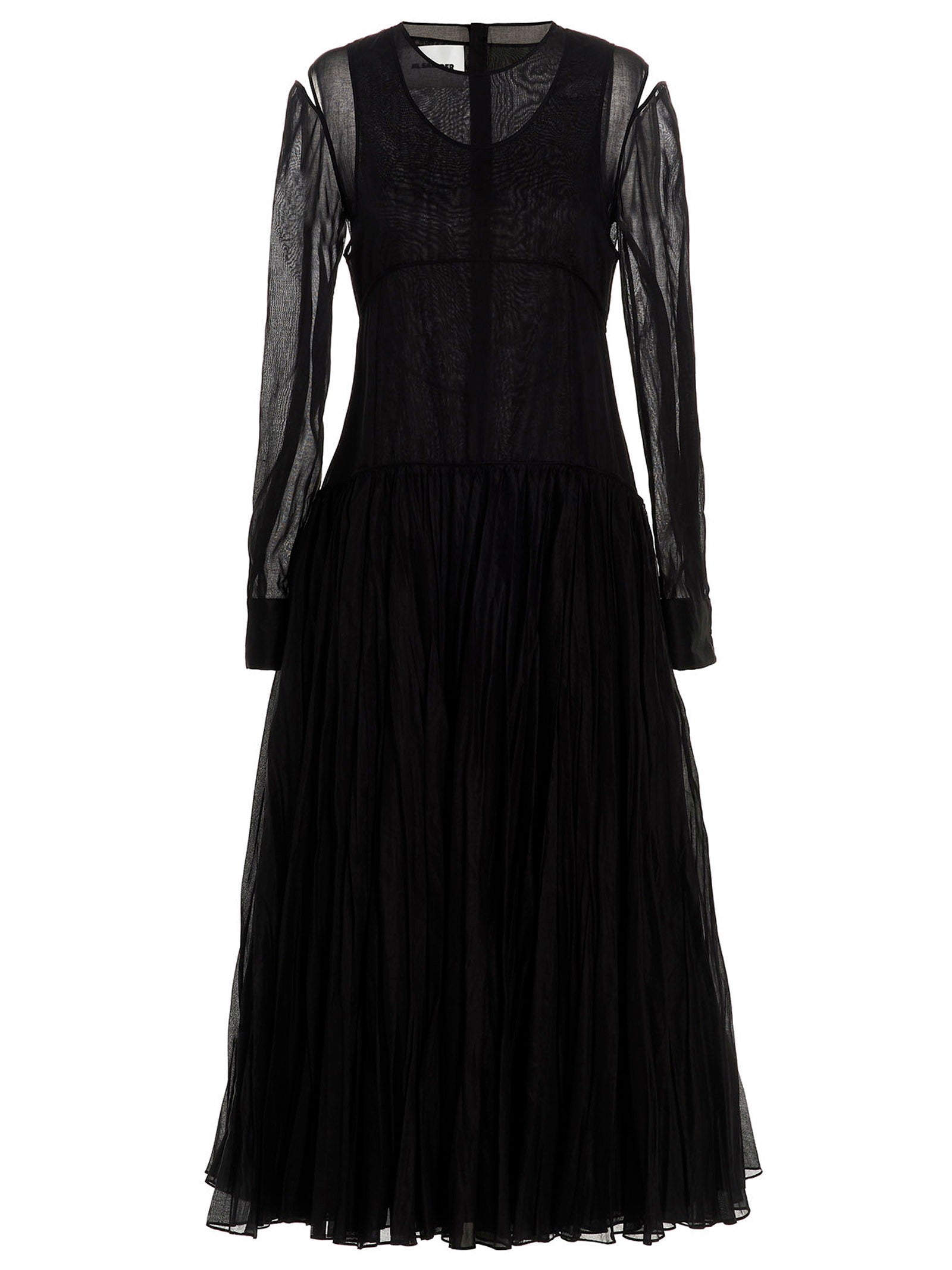 Jil Sander Pleated Skirt Dress – 100% cotton