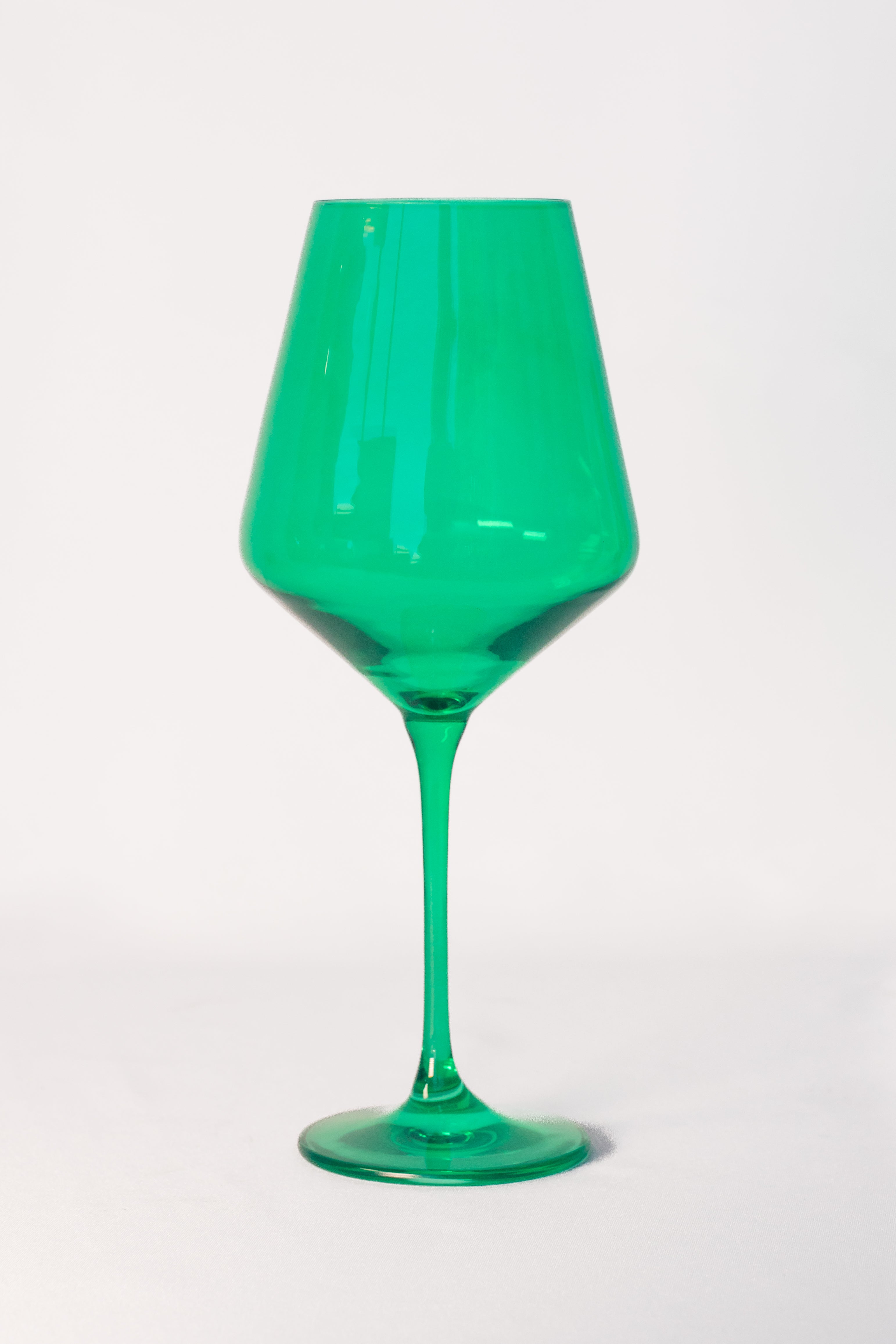 Estelle Colored Glass Estelle Colored Wine Stemware - Set of 2 {Kelly Green} - view 3