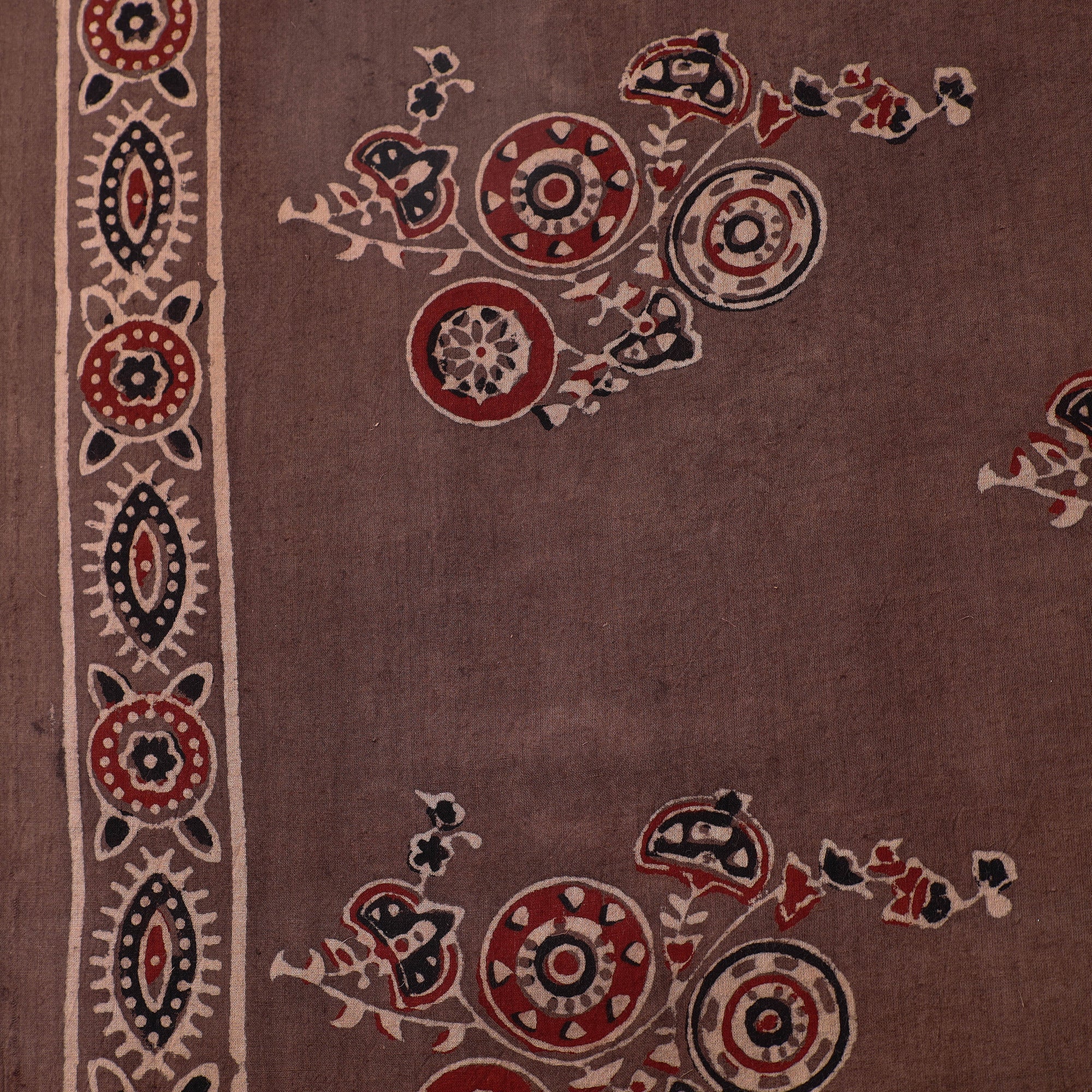 KACHCHH JI CHHAAP Brown - Pure Cotton Ajrakh Print Fabric 20 - view 4