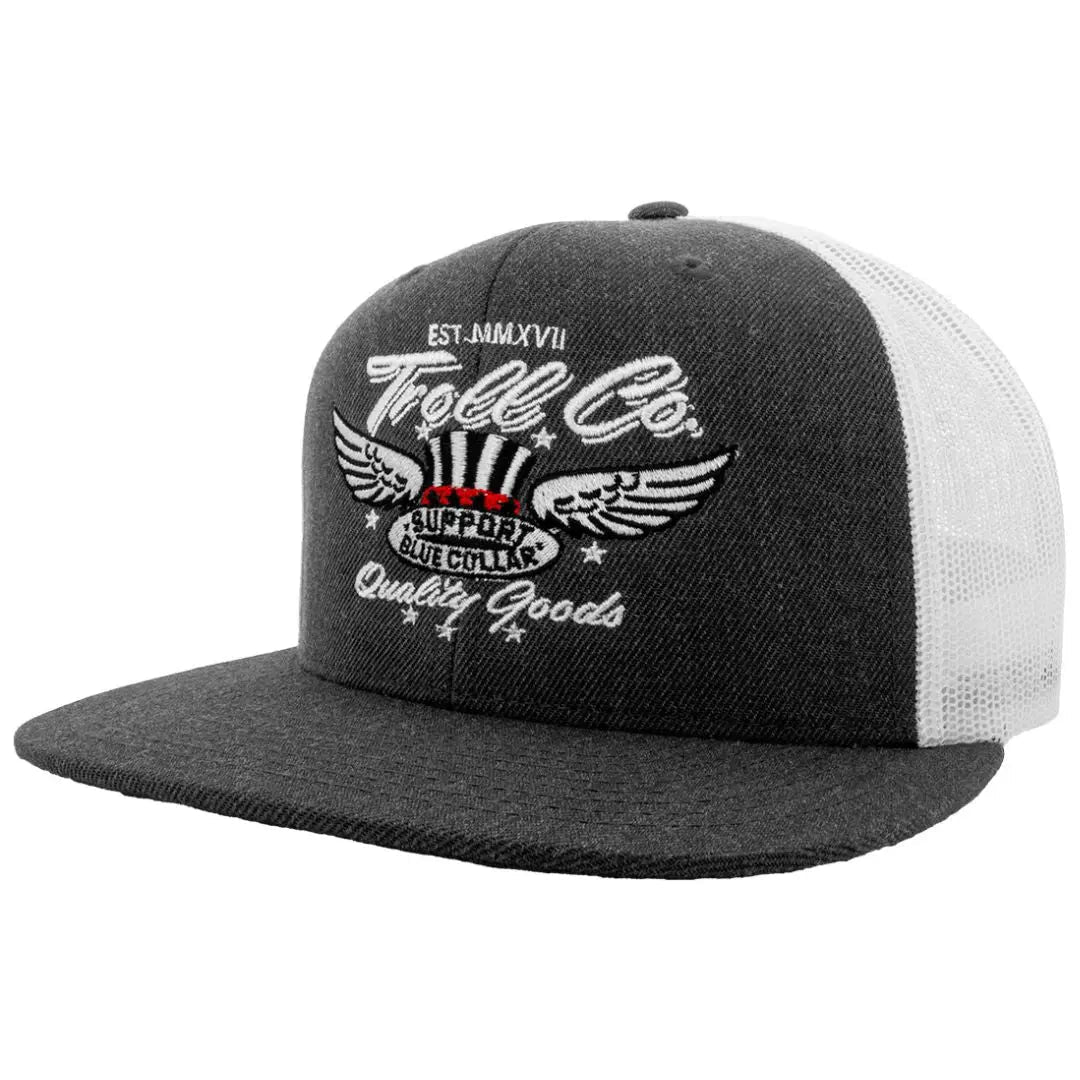Radial Topnotch Snapback Hat – Heather Charcoal White