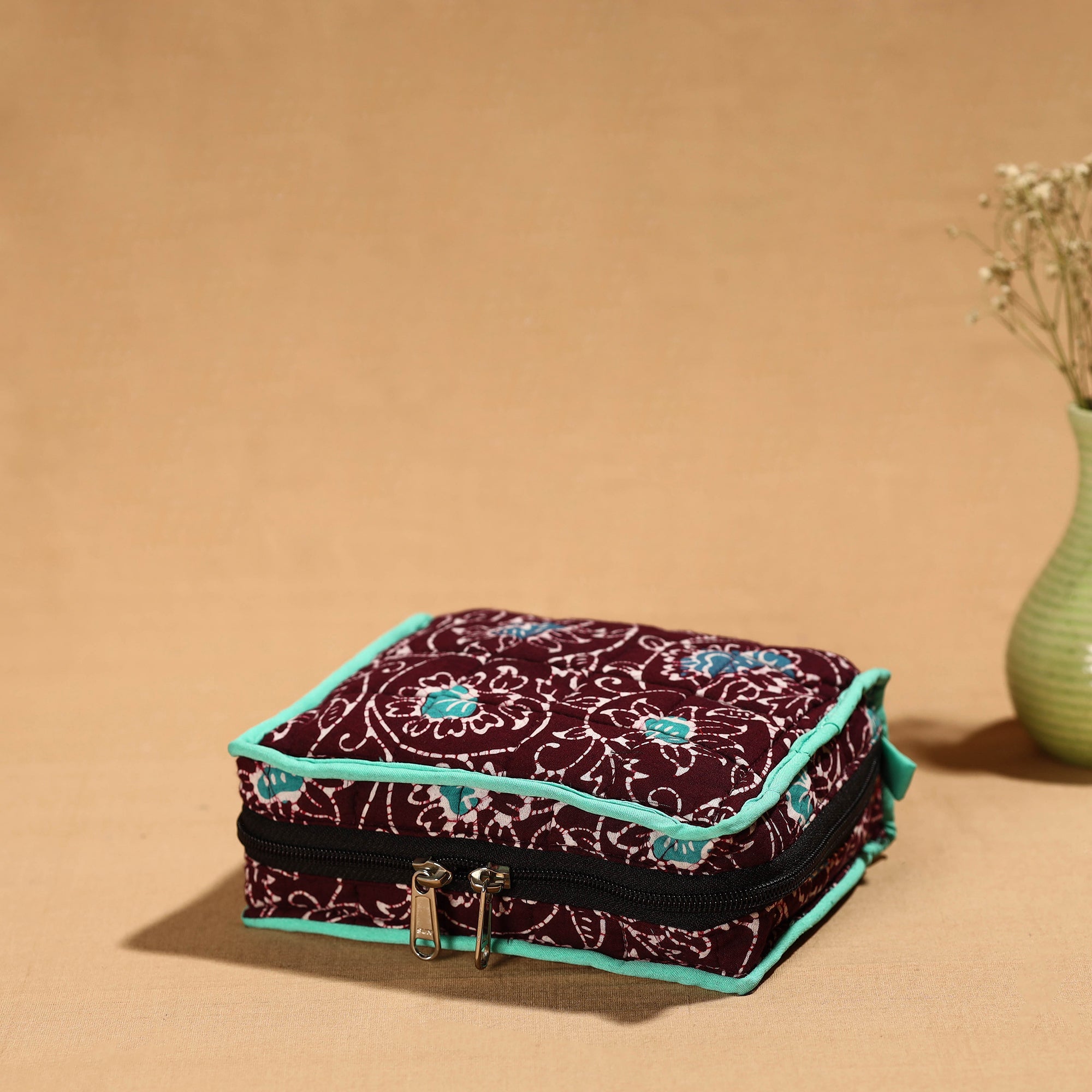 NOORI BAZAR Brown - Handmade 4 Pockets Cotton Jewelry Bag 43 - view 2