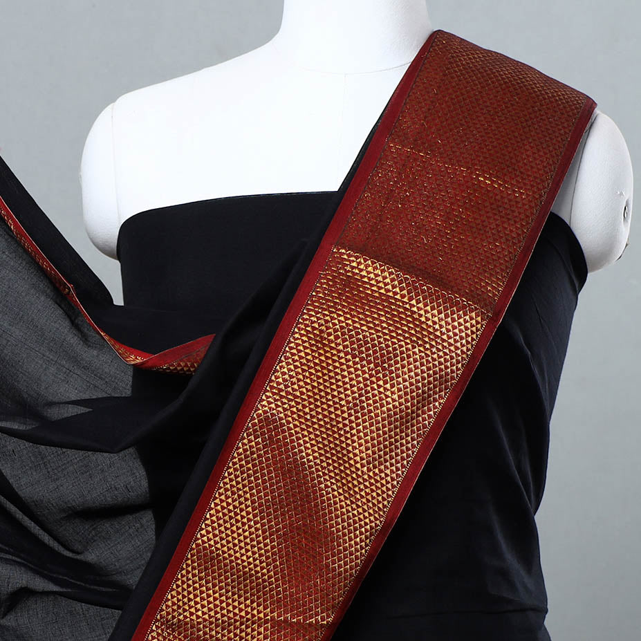 SOUTH KARGHA Black - 3pc Cotton Dharwad Dress Material 14 - view 3