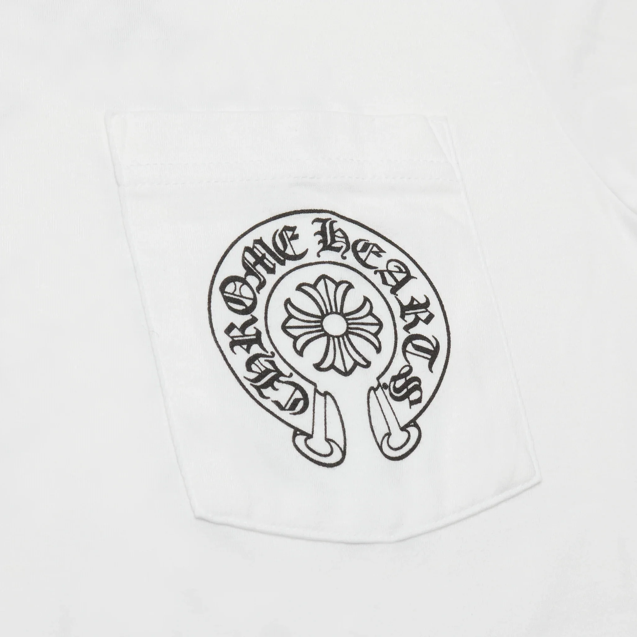 Chrome Hearts Horse Shoe Pocket Logo White T Shirt - view 4