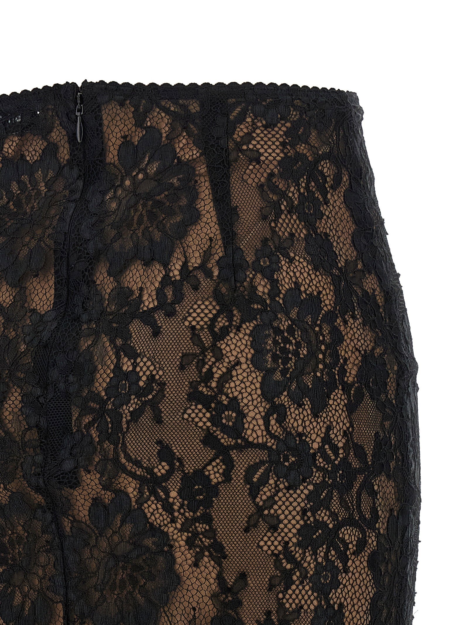 Self-Portrait Black Lace Midi Skirt - view 4