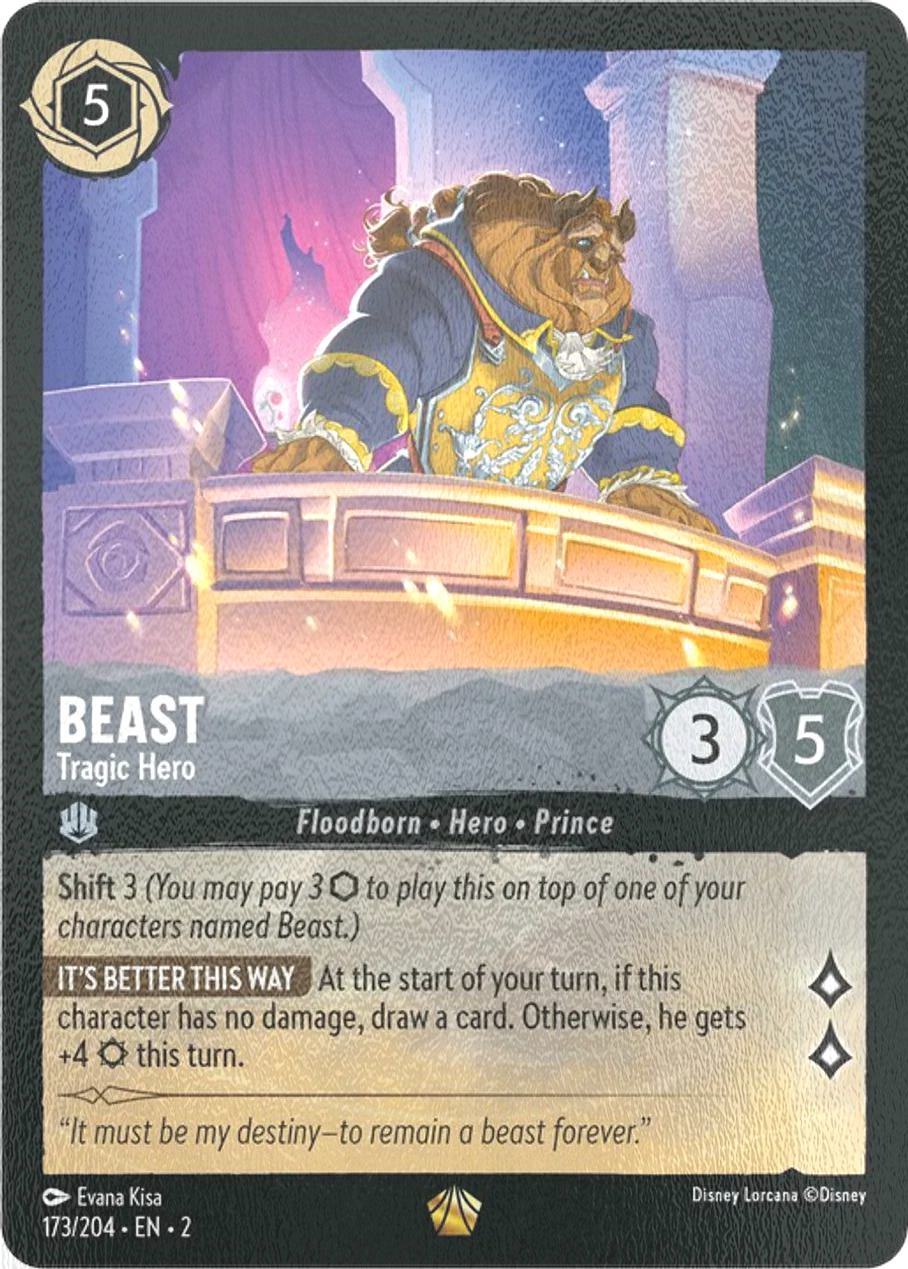 Floodborn cold foil – Lorcana Beast - Tragic Hero - 173/204 [Rise Of The Floodborn] [Cold Foil]