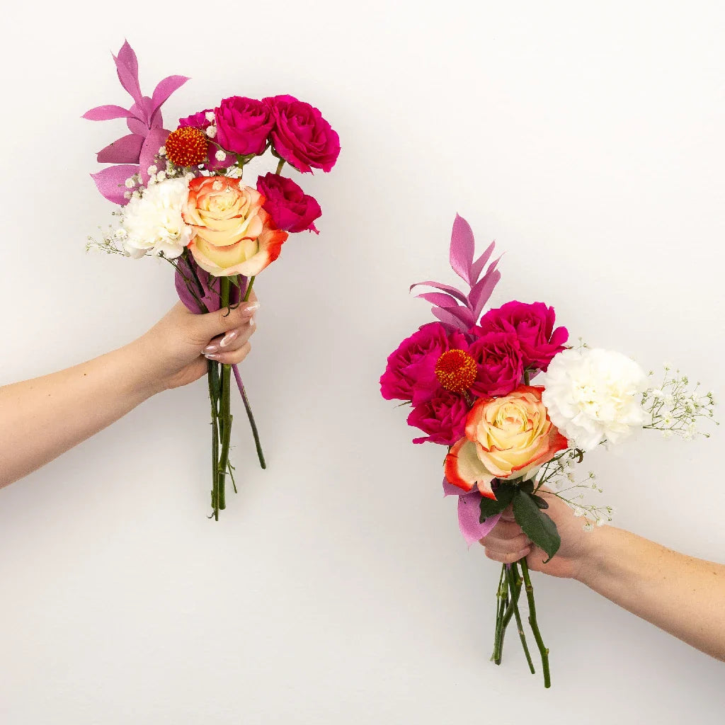 FiftyFlowers Cupid's Flirty Pink Bouquet Bar Flower Kit