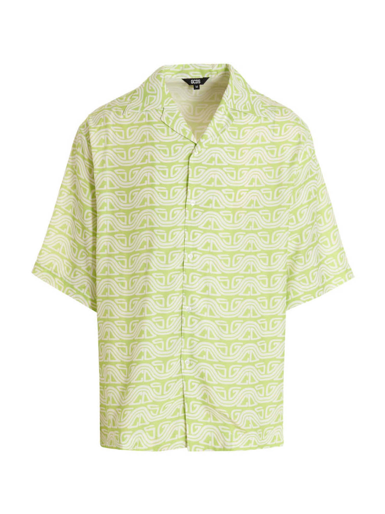 Gcds Waved Logo Shirt – 100% viscose