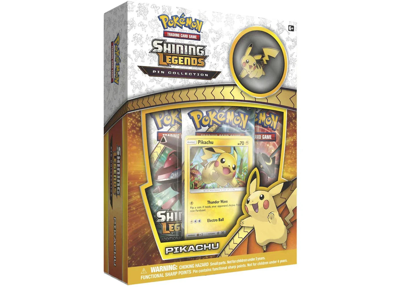 Pokémon 2017 Pokemon TCG Shining Legends Pin Collection Pikachu