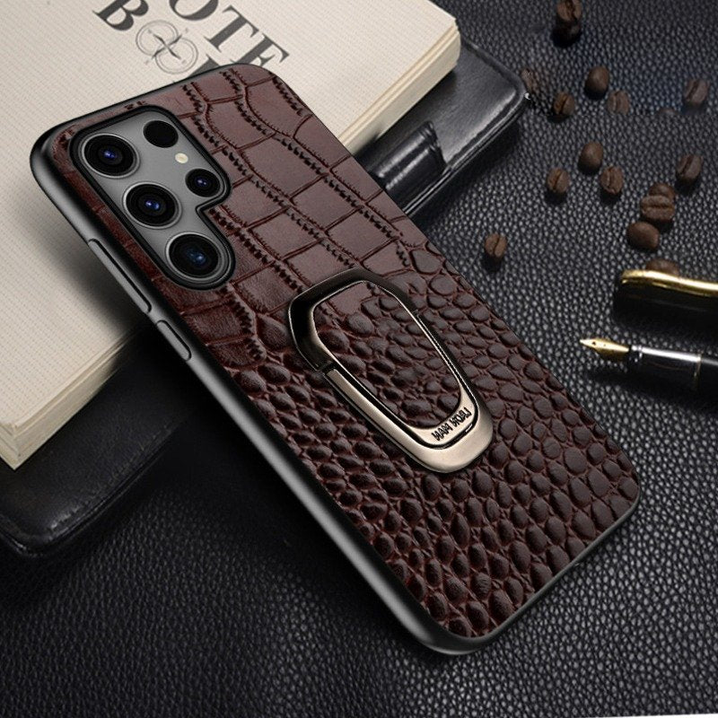 Million Cases Genuine Leather Craft Ring Holder Case - Samsung - view 7