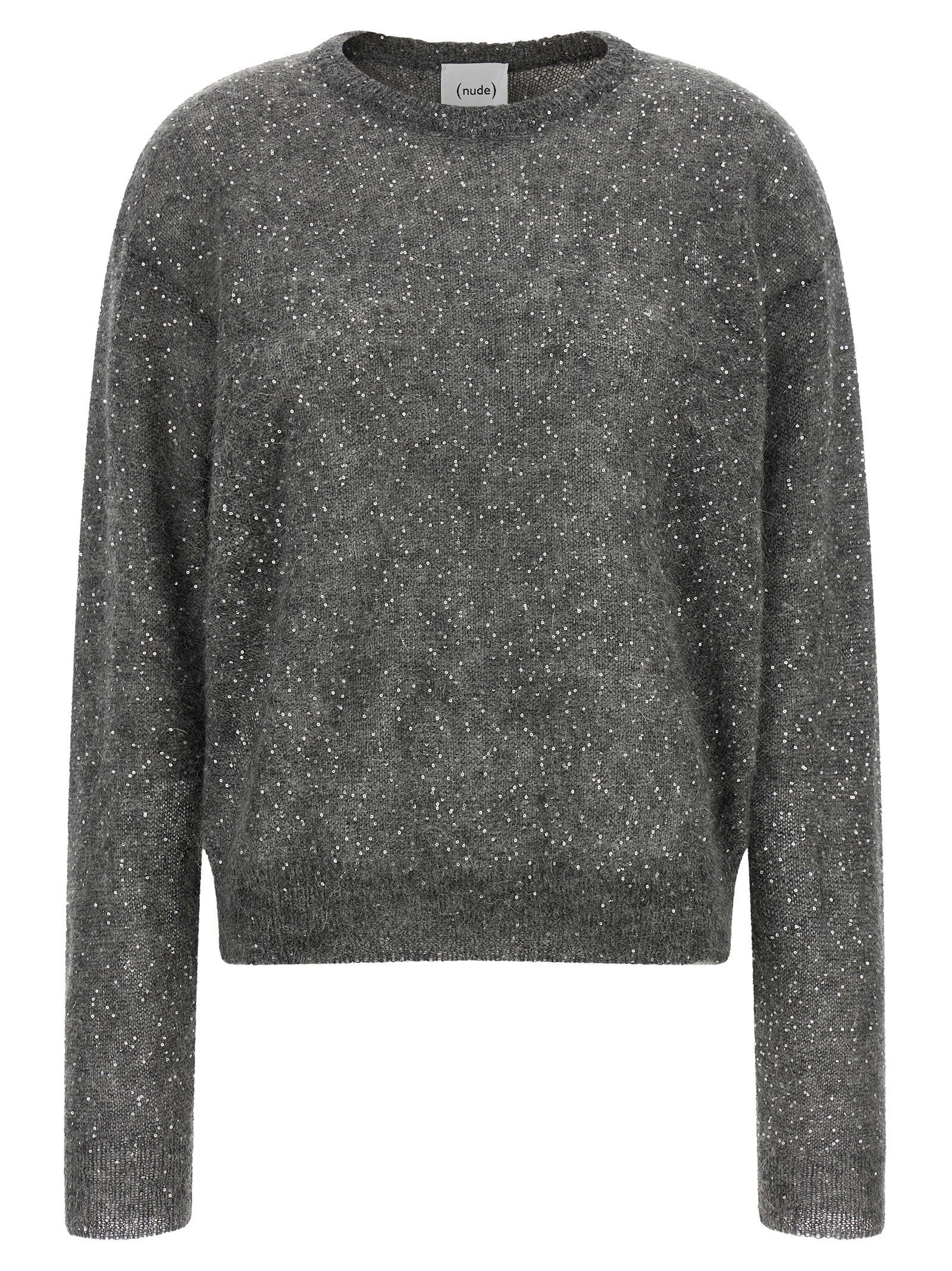 Nude Micro Sequin Sweater