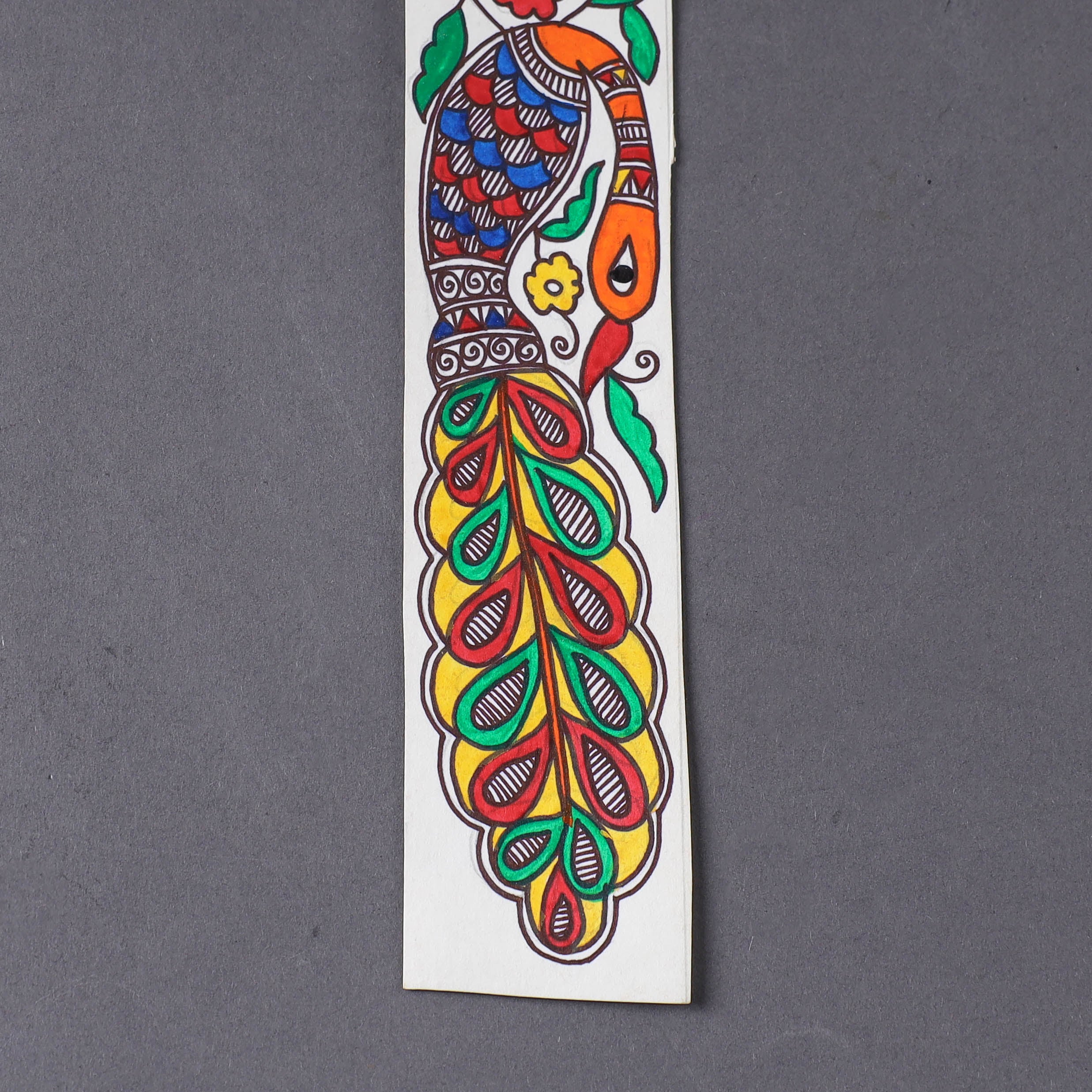 ITOKRI CRAFTS INITIATIVE Assorted - Madhubani Handpainted Bookmark (7.5 x 2 in) - view 2