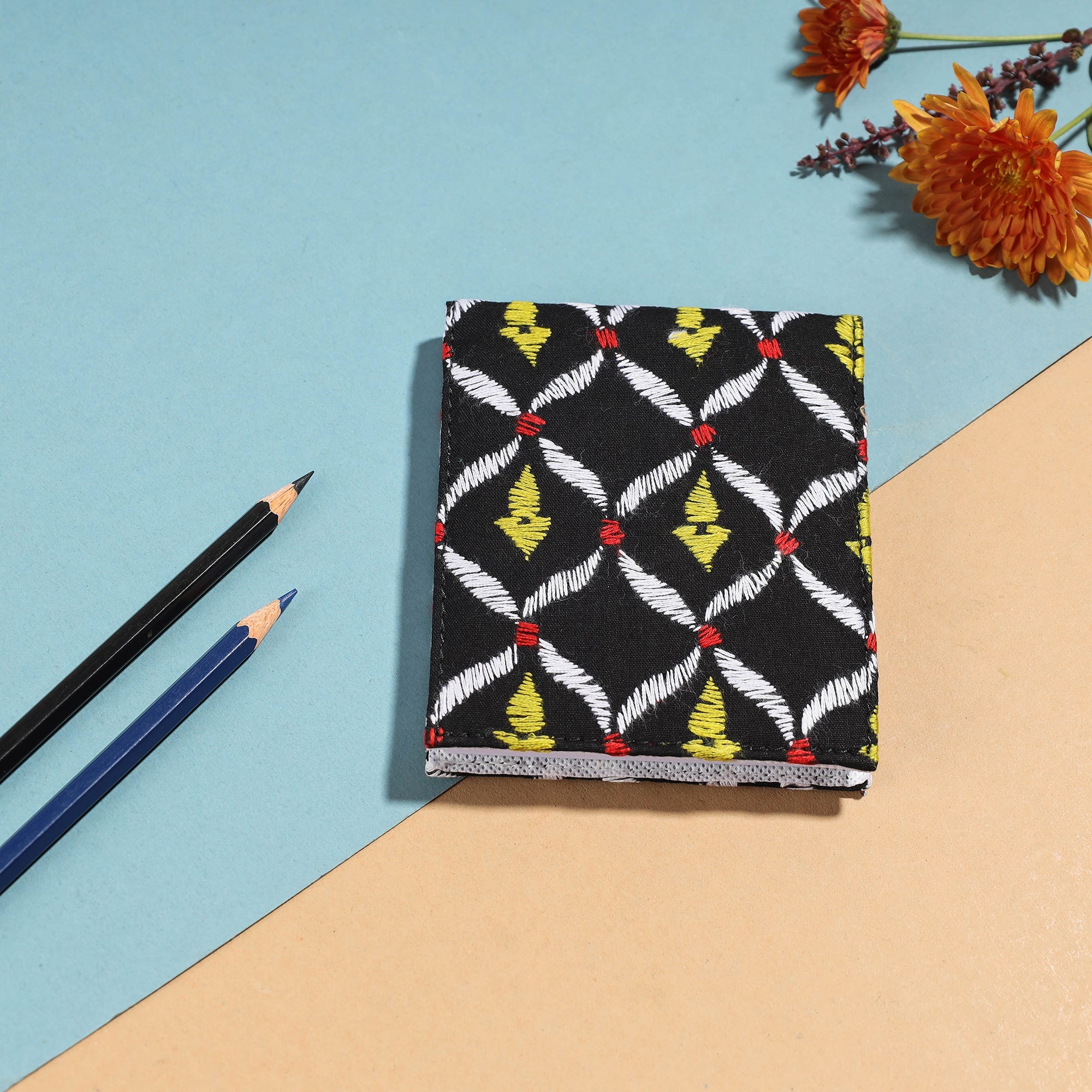 ASALKAAR Bengal Kantha Work Handcrafted Notepad (5 x 4 in)