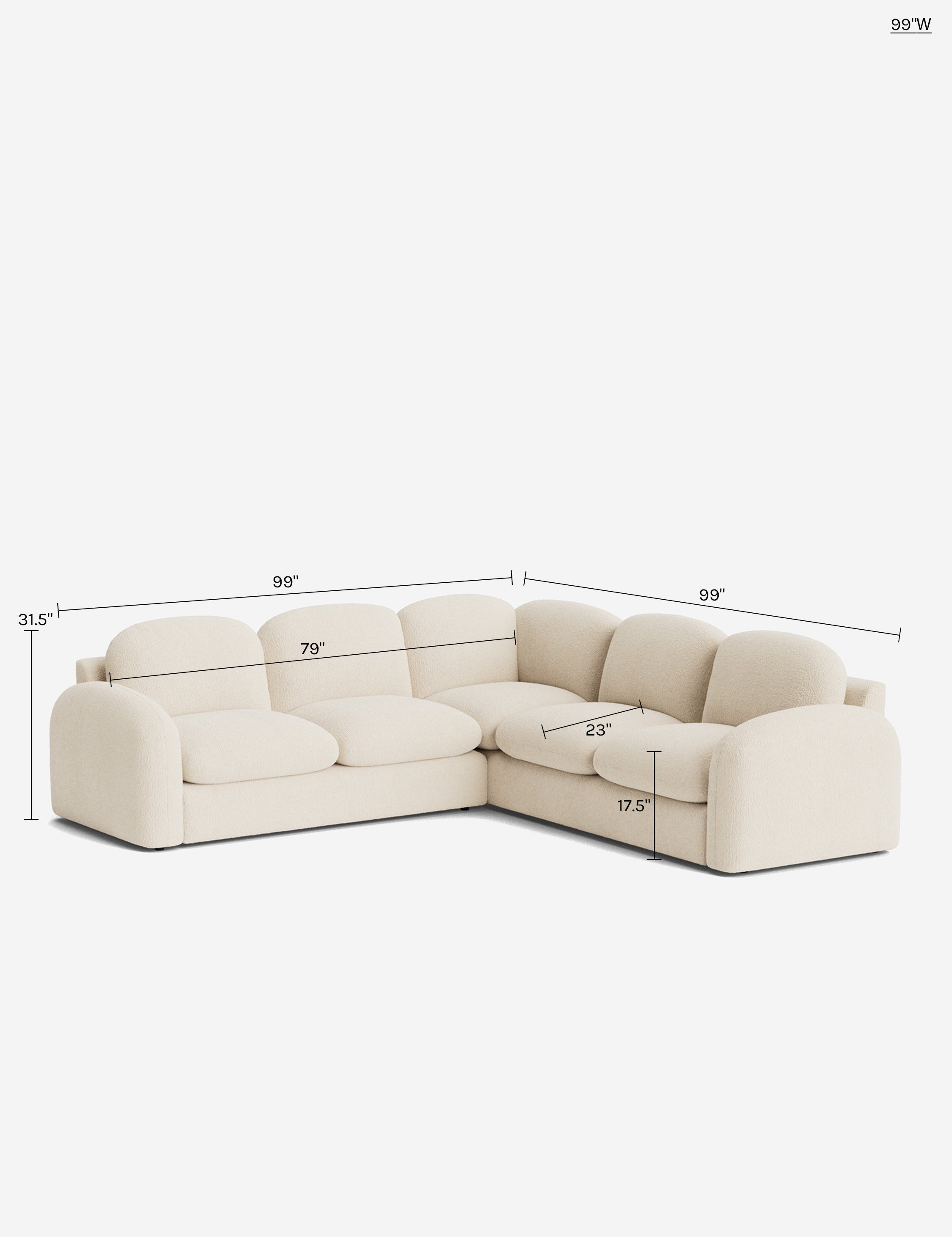 Lulu and Georgia Neve Corner Sectional Sofa by Aimee Song - view 139