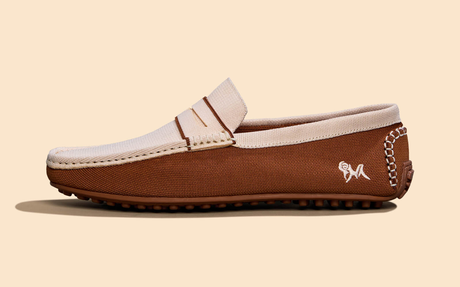 Neeman's ReLive Knit Color Block Loafers : Beige/Brown