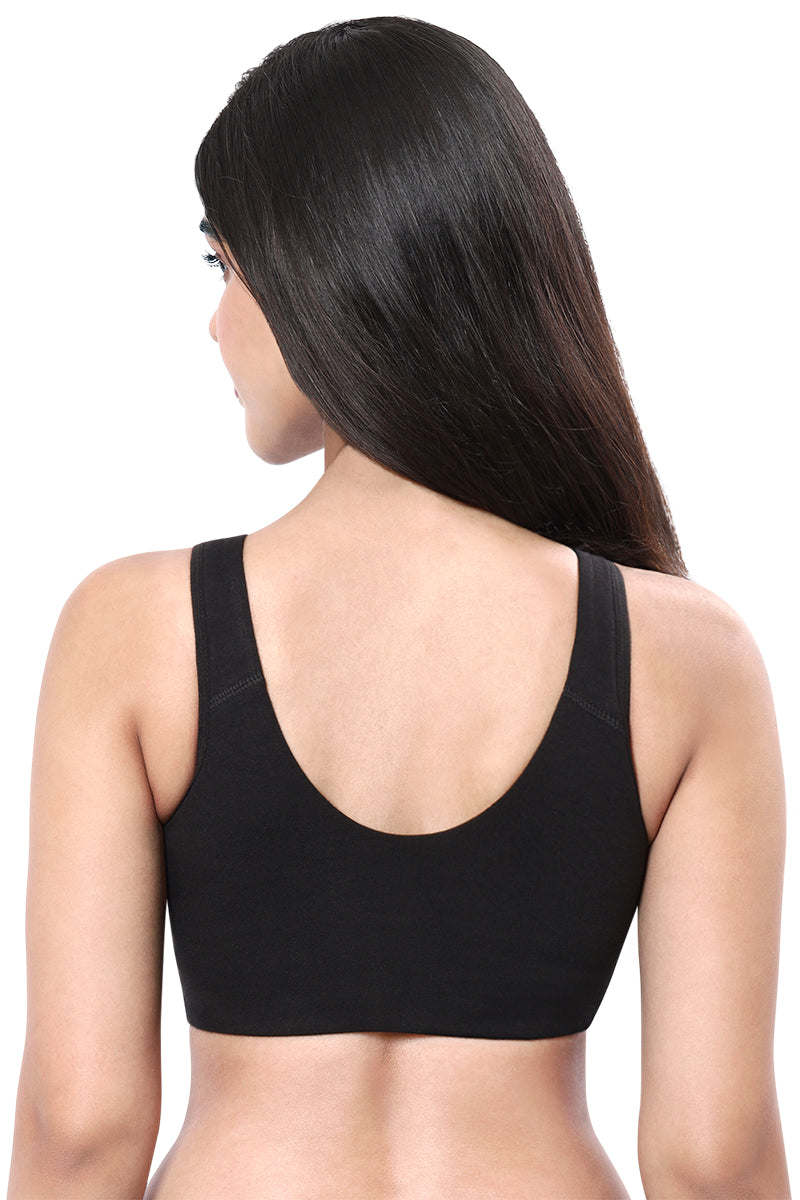 Amante All Day Lounge Solid Non Padded Non-Wired Bra - Black - view 2