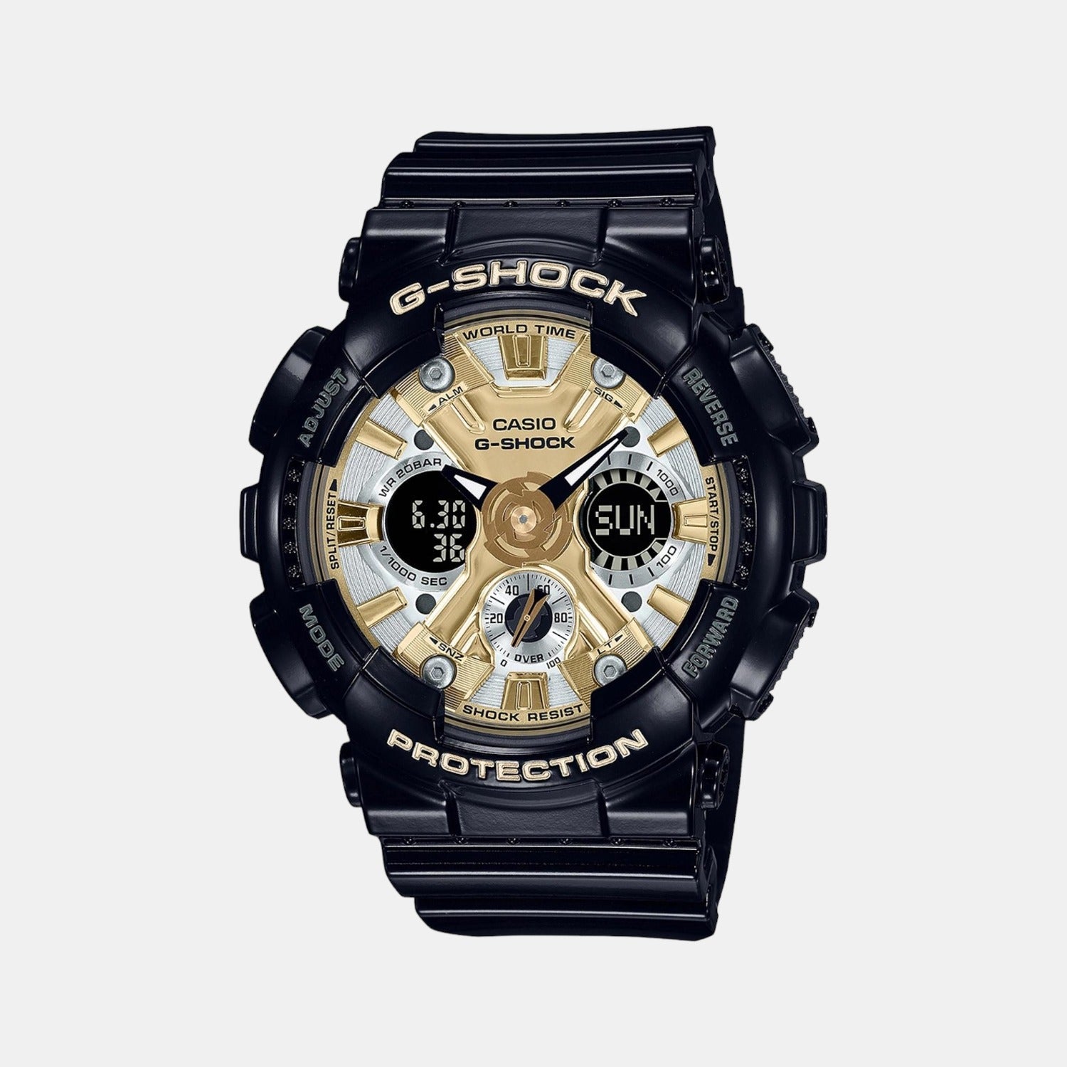 Casio G-Shock Men Quartz Gold Dial Analog-Digital Resin Watch G1287