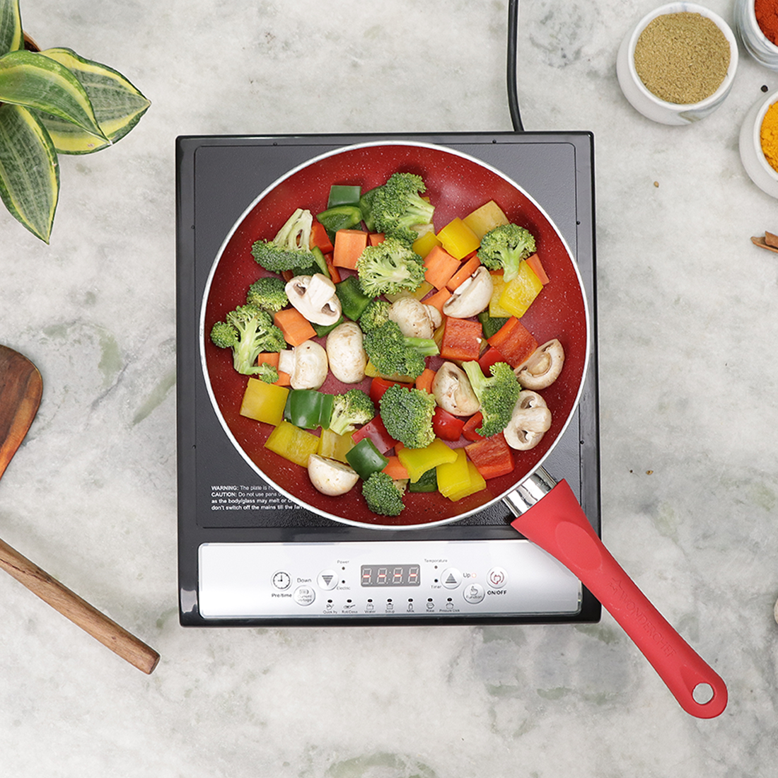 Wonderchef Torino Induction Cooktop with 11 Pre-set Cooking Menus|2000 Watt - view 2