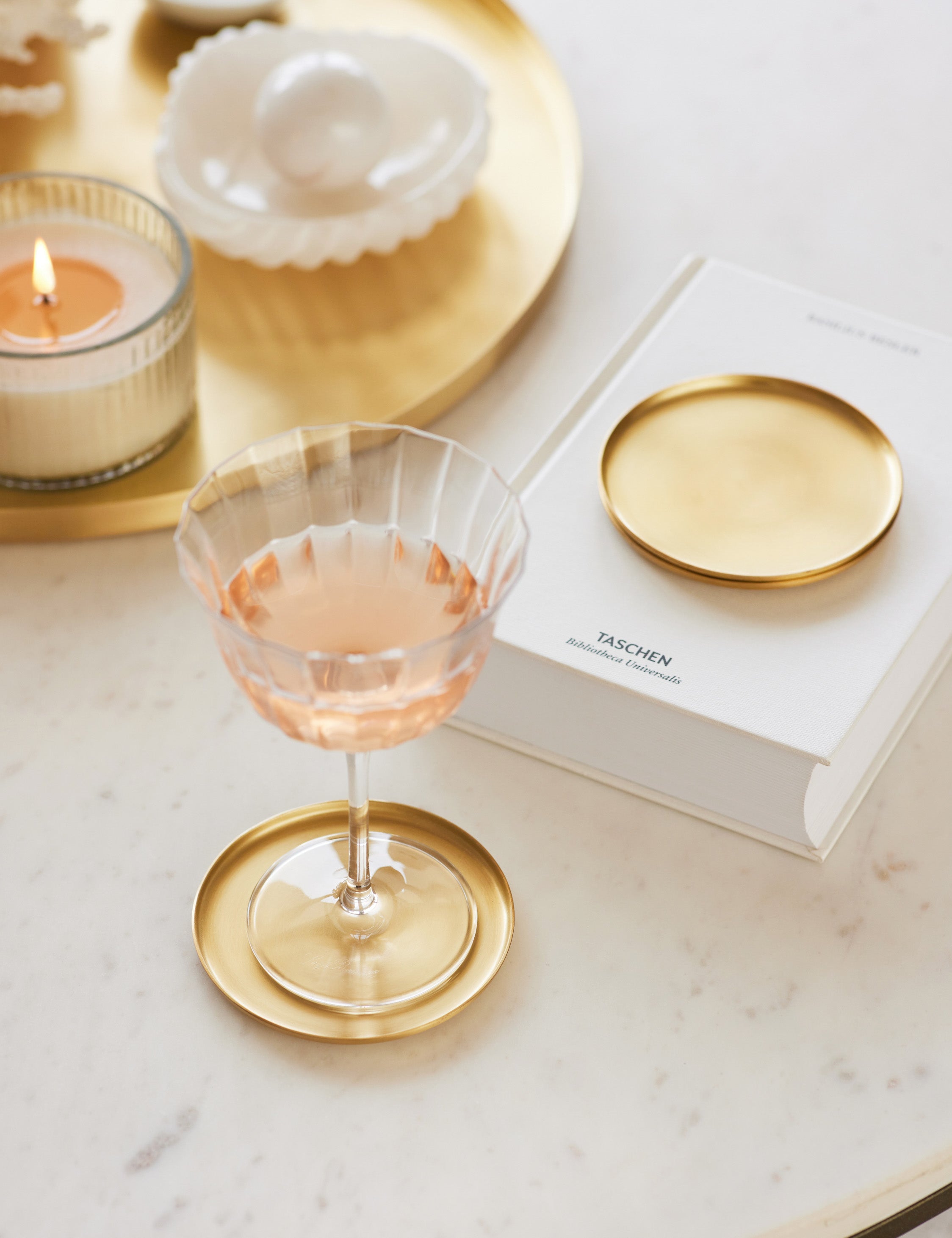 Lulu and Georgia Heirloom Brass Coasters (Set of 4) by Fleck - view 2