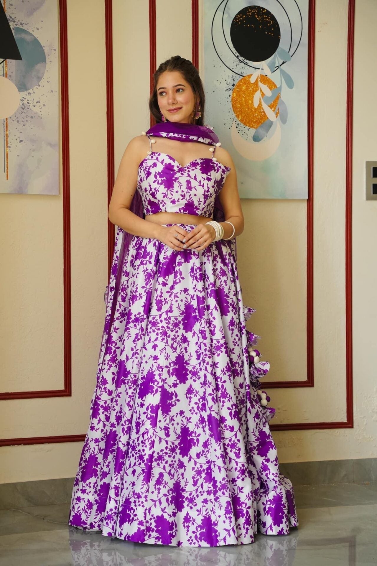 Idaho-o Inika Purple Lehenga Choli Set – Women's