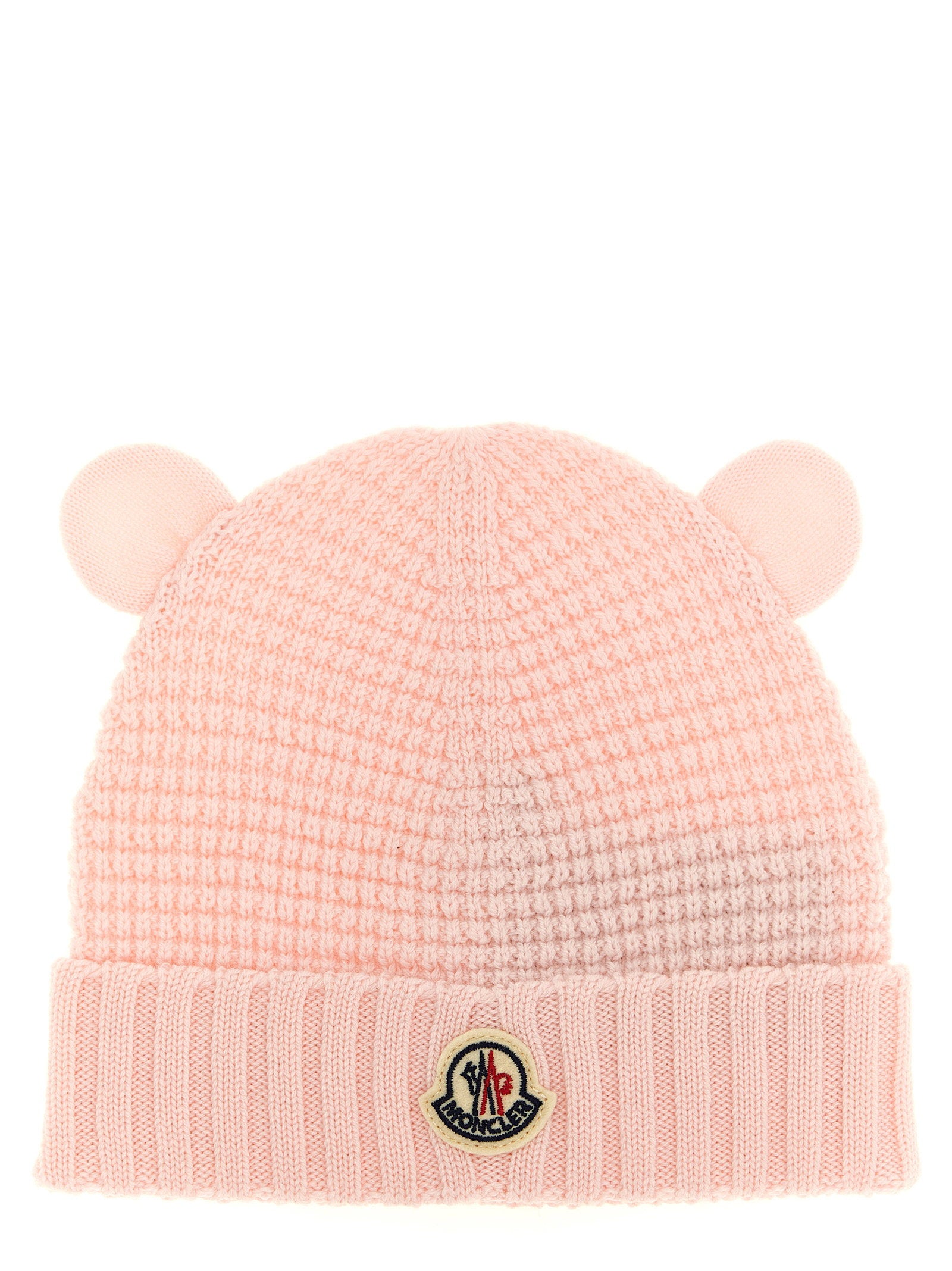 Moncler Enfant Teddy Bear Ear Beanie – 100% virgin wool