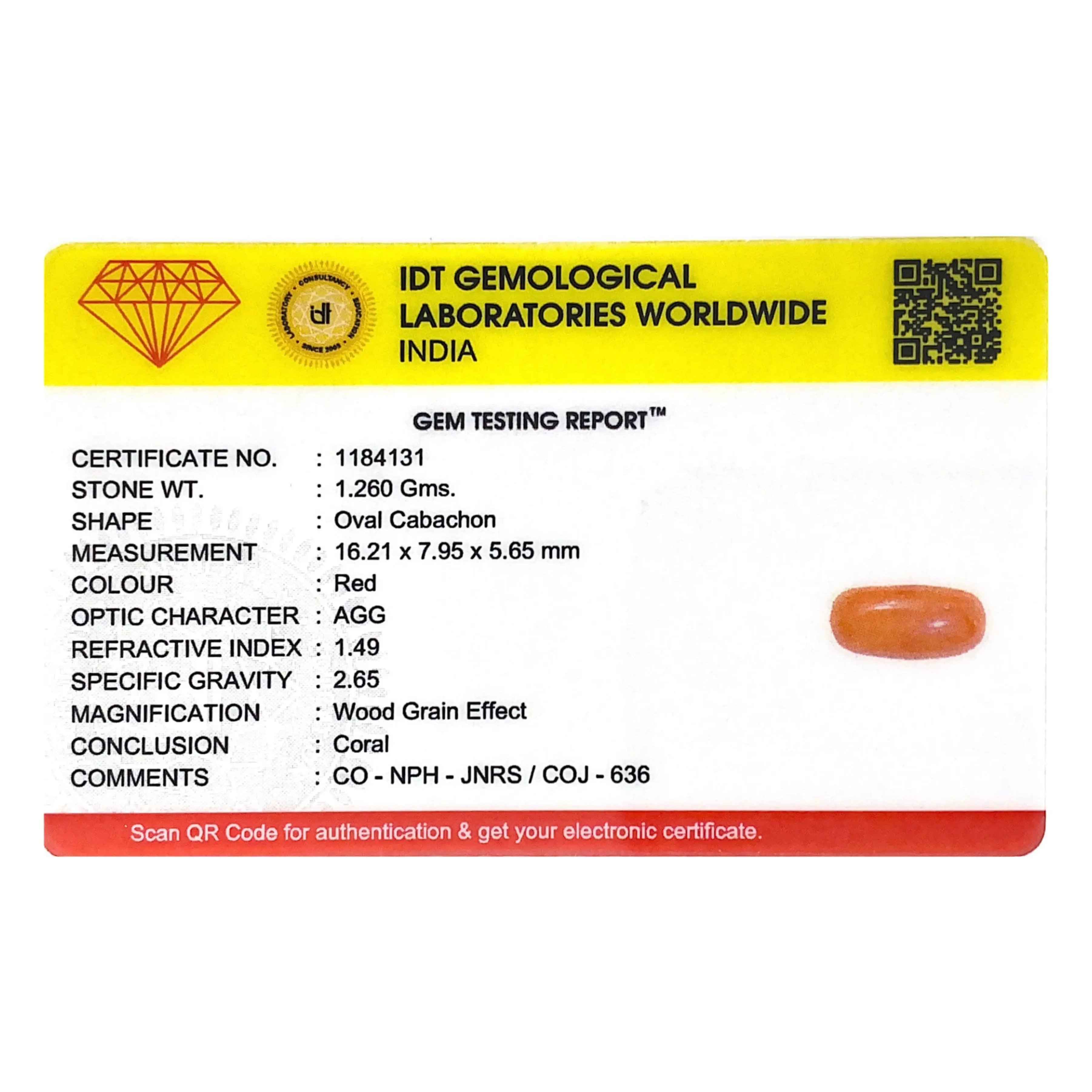 Pramogh Red Coral - 6.3 Carat - view 4