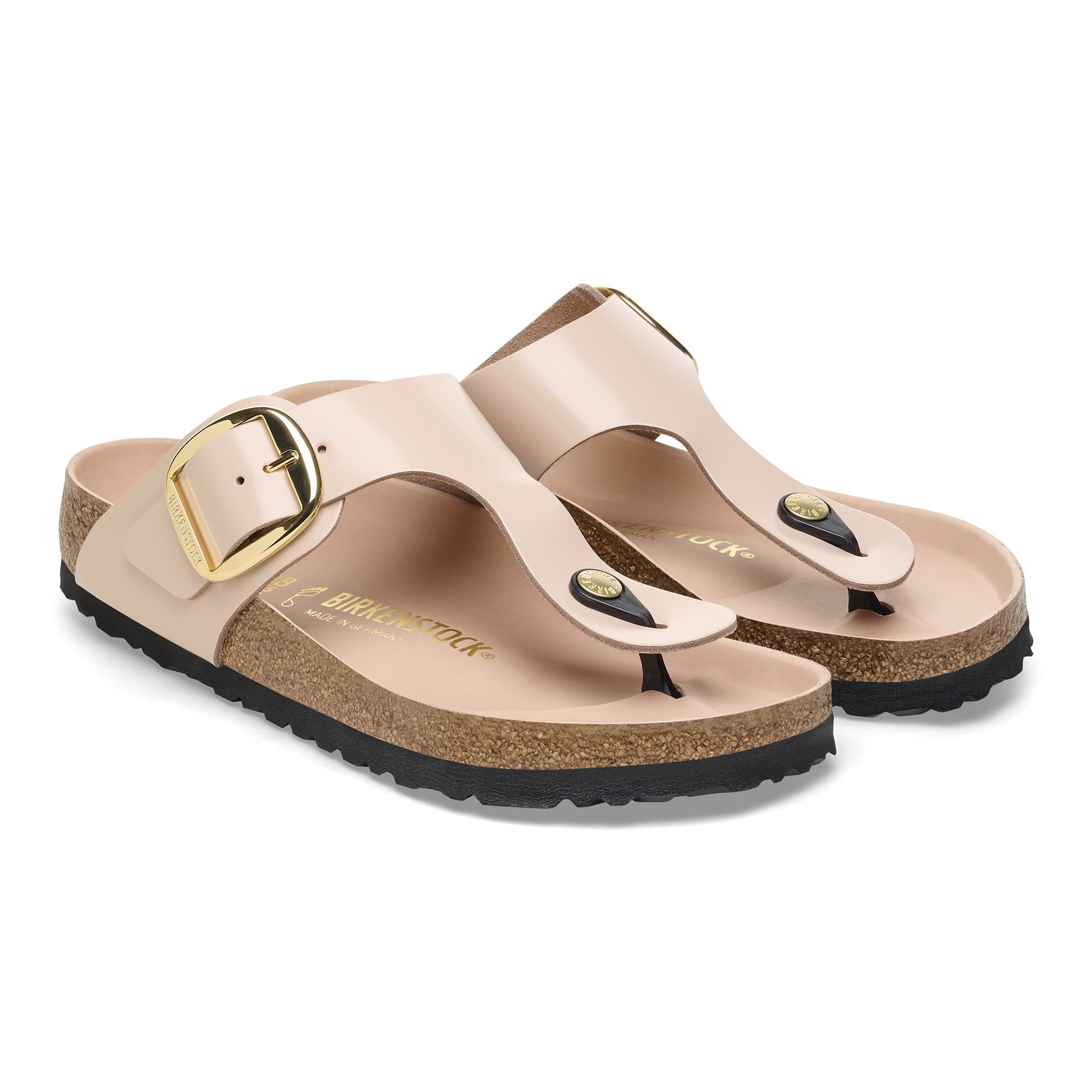 Birkenstock Gizeh Big Buckle Natural Leather Patent - view 3