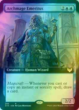 Archmage emeritus 295 – Magic Archmage Emeritus [295] [Extended Art] [Strixhaven: School of Mages] [Foil]