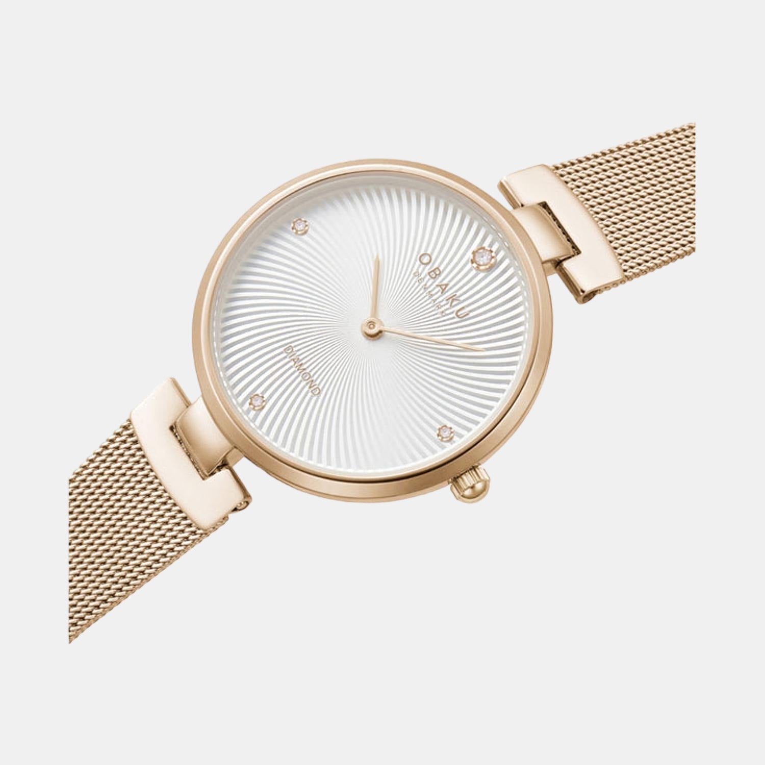 Obaku Diamant Rose Women Quartz Silver Dial Analog Stainless Steel Watch V256LXVIMV-DD - view 2