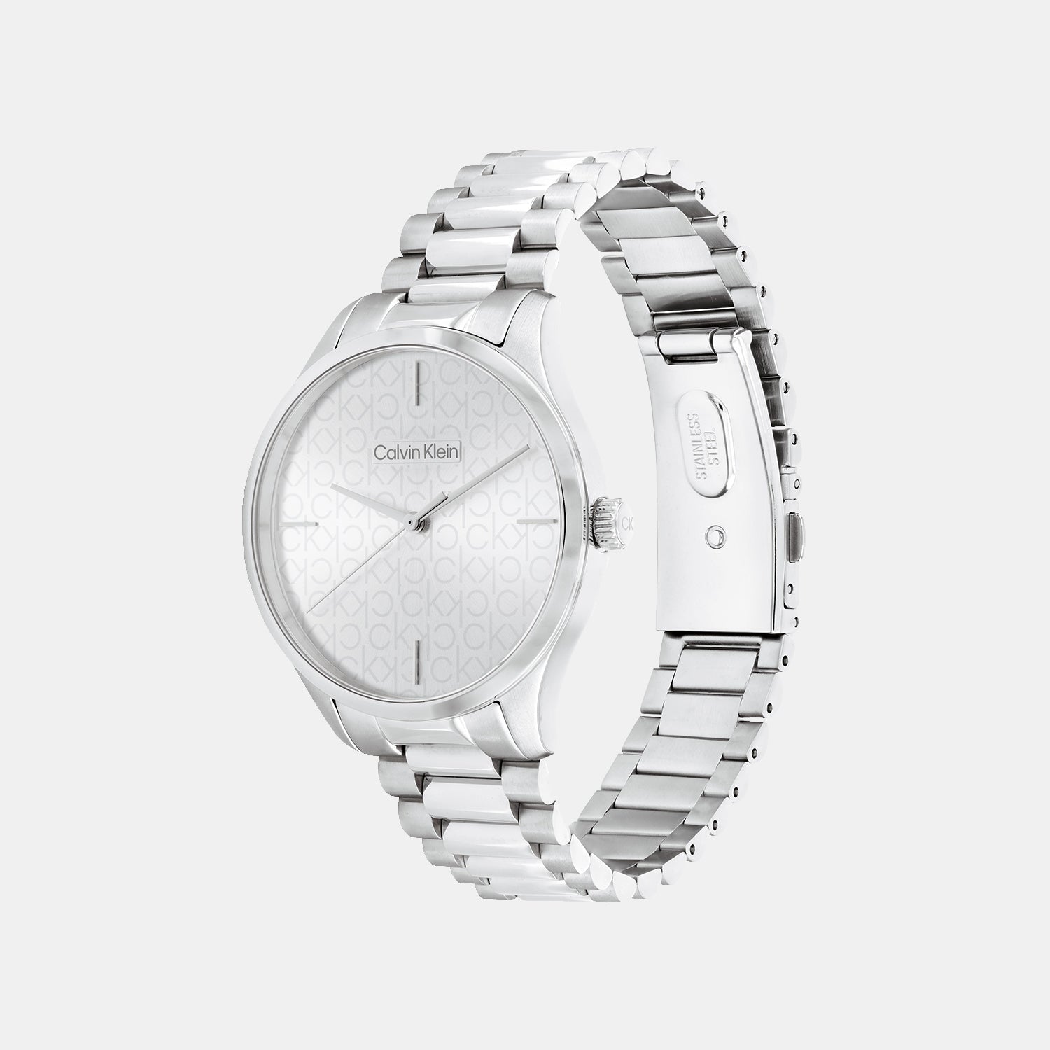 Calvin Klein Ck Iconic Unisex Quartz Silver Dial Analog Stainless Steel Watch 25200168 - view 2