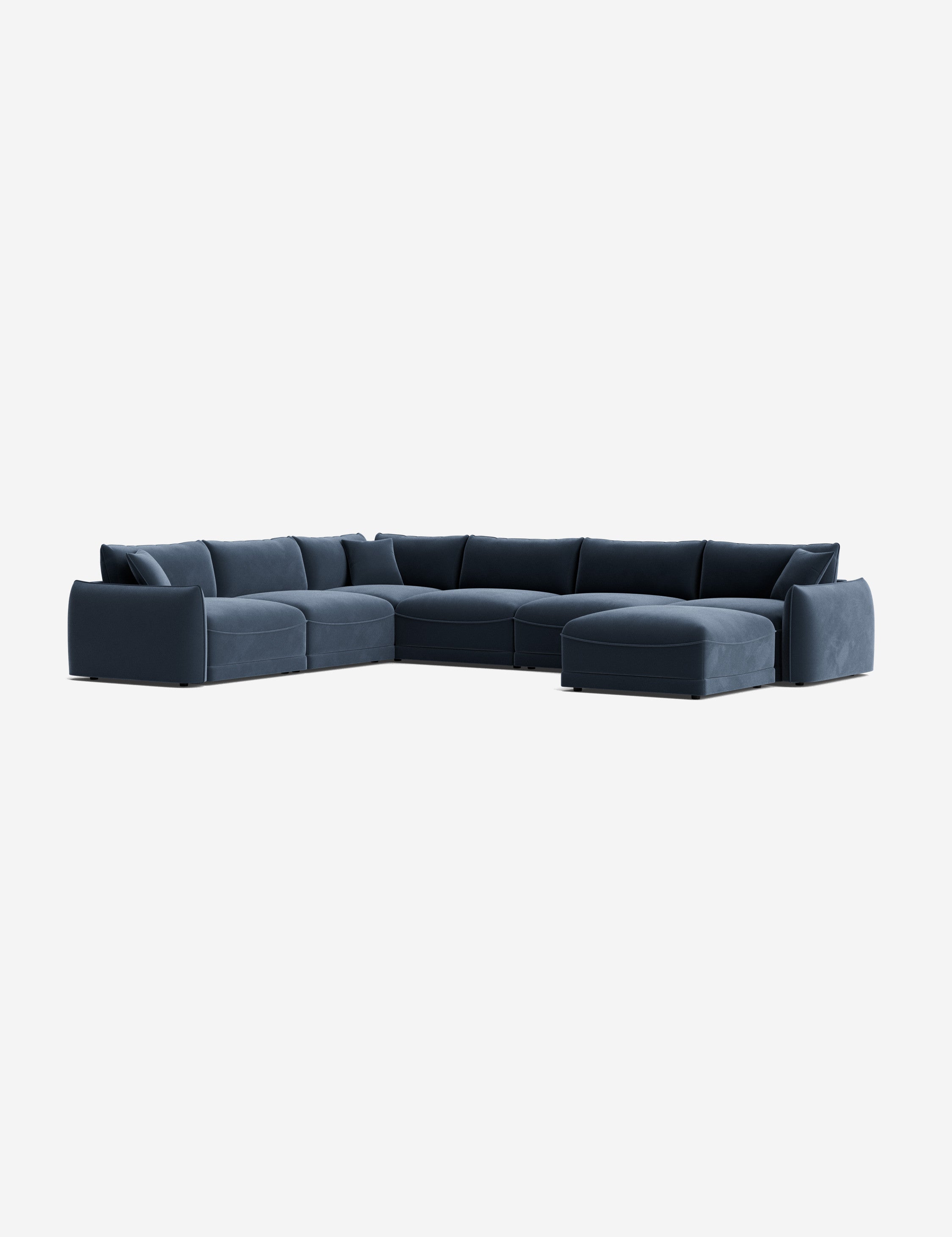 Lulu and Georgia Balmer Modular Corner Sectional Sofa With Ottoman - view 14