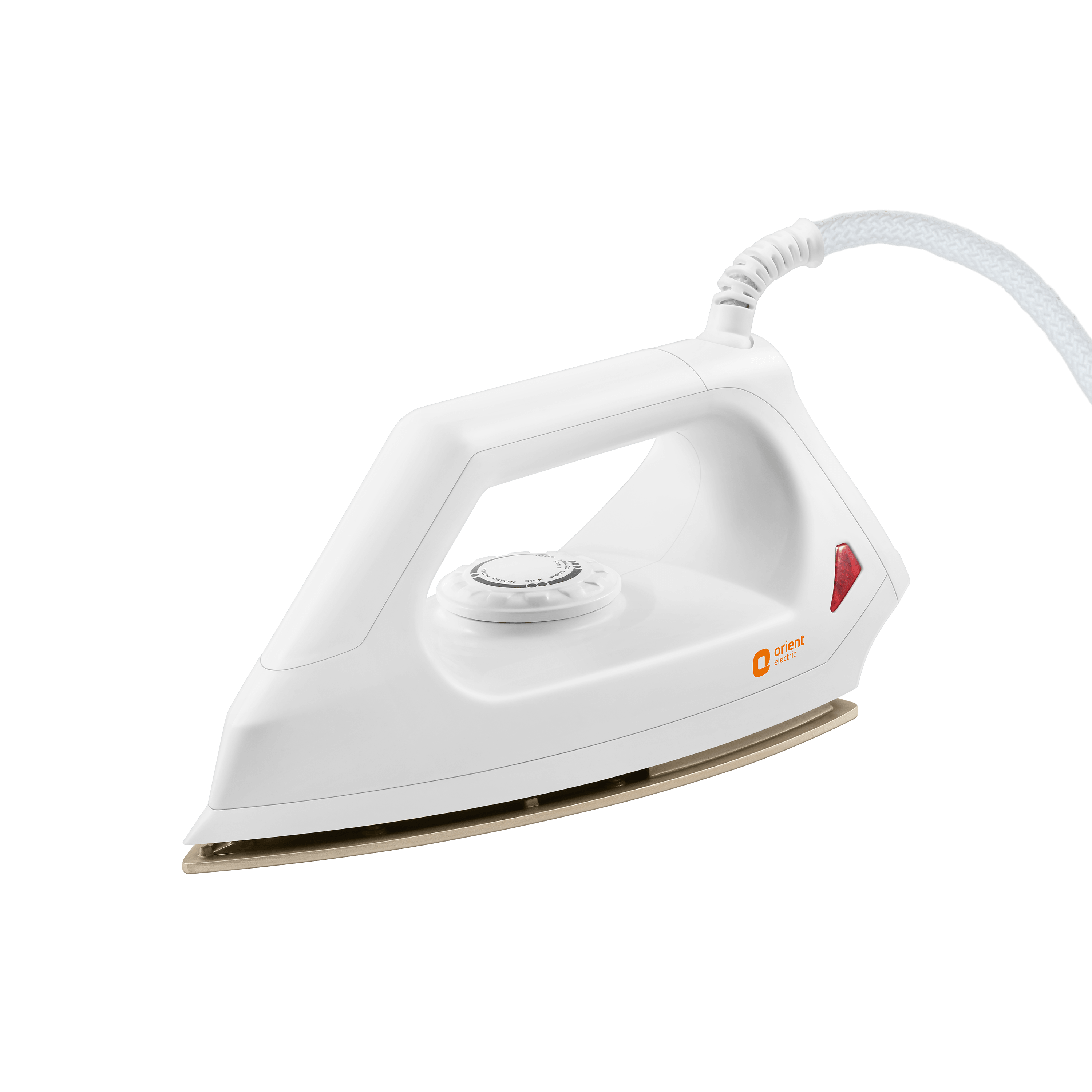 orientelectric Fabrismooth Non-Stick Dry Iron (White)