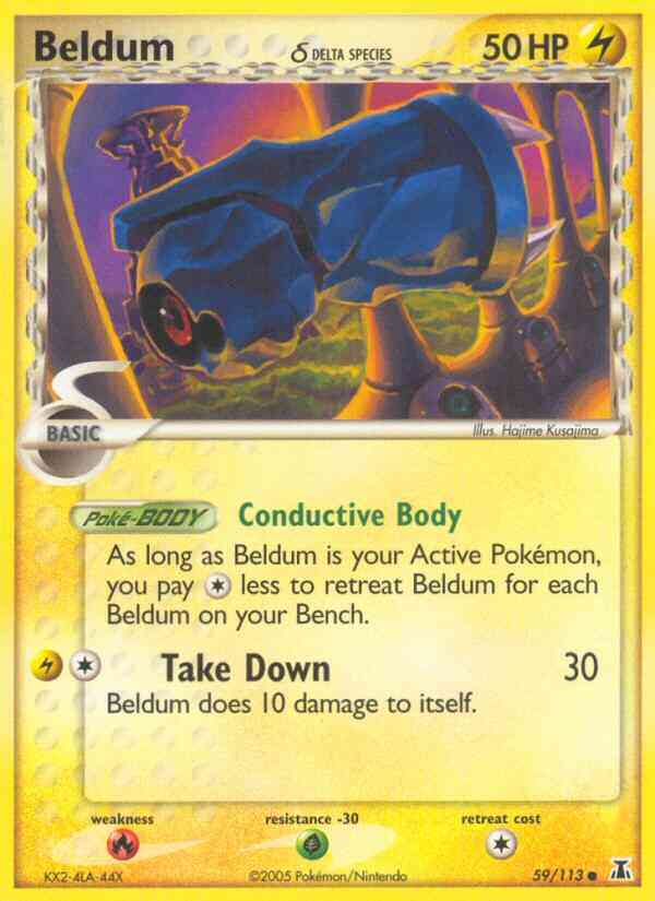 Common ex11-59 reverse – Pokémon Beldum δ - 59/113 - Common [ex11-59] [Reverse Holo]