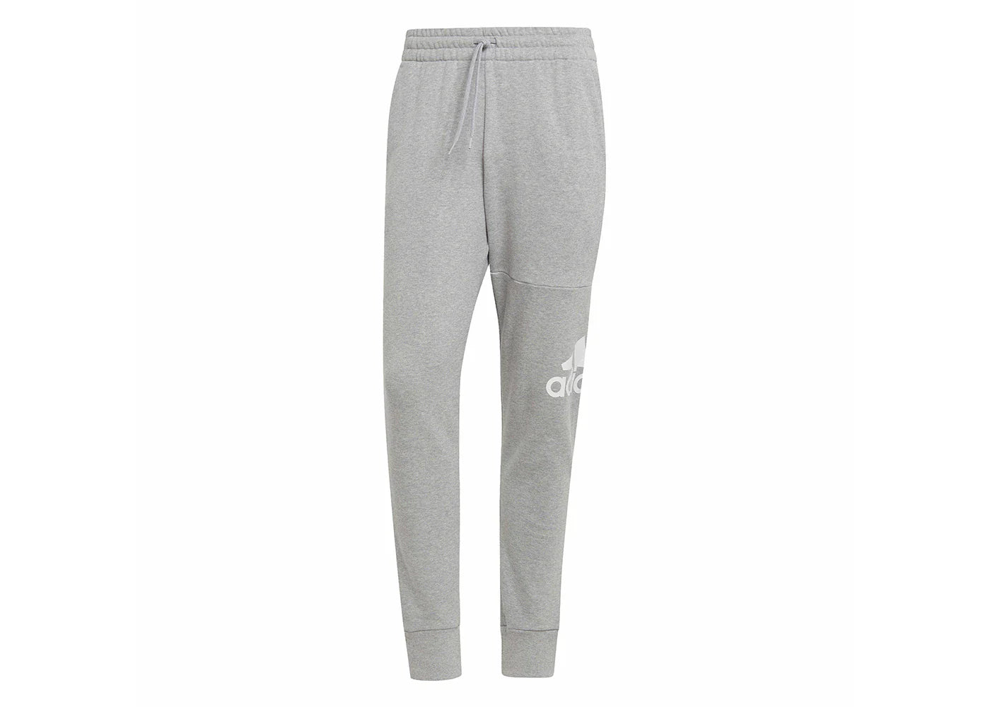 adidas Essentials French Terry Tapered Cuff Logo Pants Medium Grey Heather