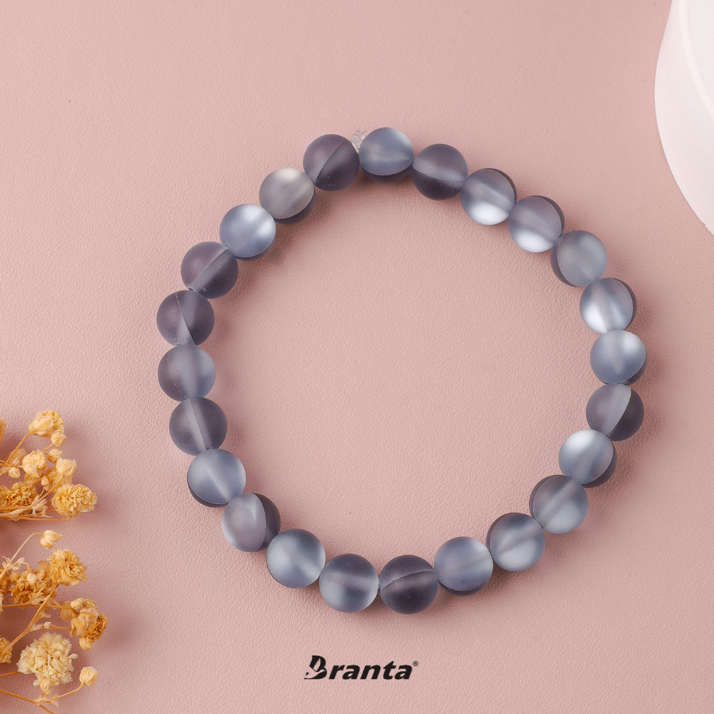 brantashop Matte with Grey Moonstone Bracelet for Men - view 4