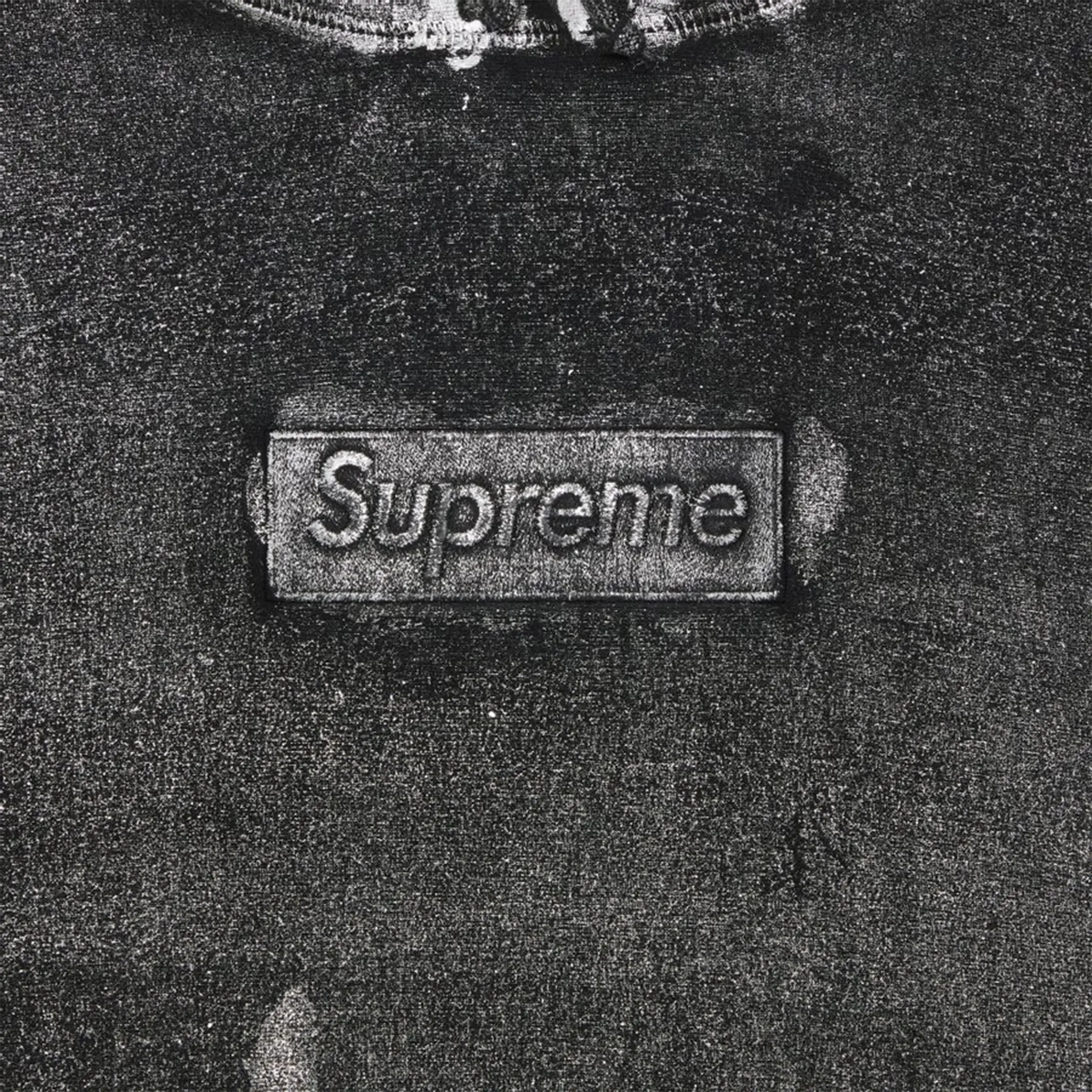 Supreme x MM6 Maison Margiela Foil Box Logo Grey Hoodie - view 3
