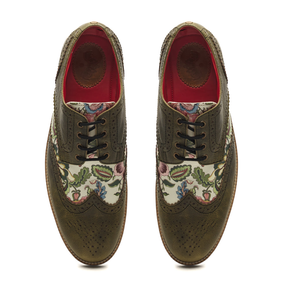 Banjaaran Studio Bageecha Derby_Brogue_For Men – Olive Green (discontinued) - view 2