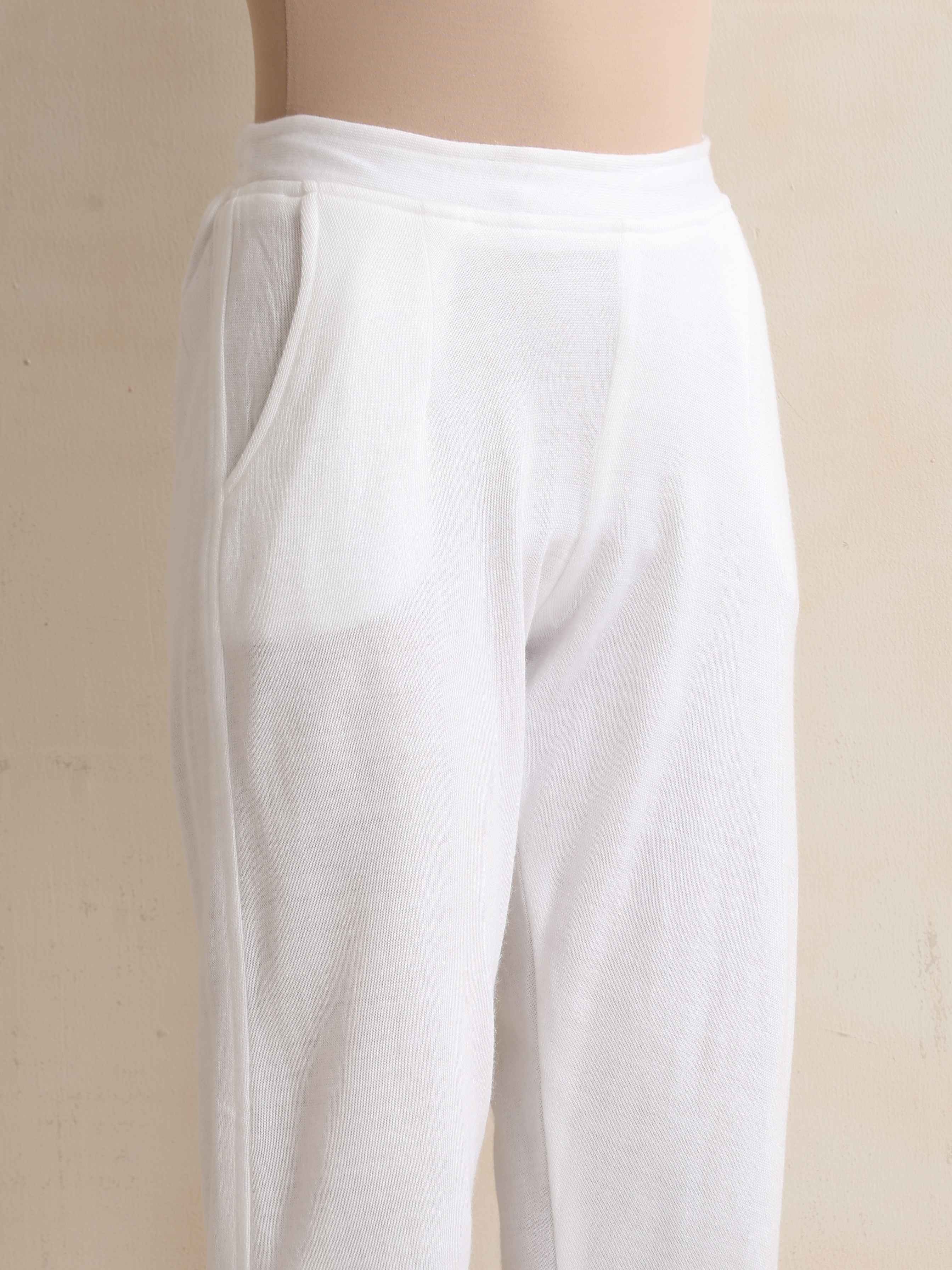 trueBrowns White Woollen Pants - view 4