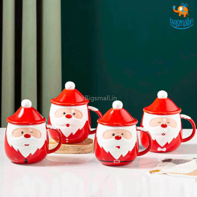 Bigsmall_hmk Santa Mug with Lid & Spoon (Assorted Design) - view 2