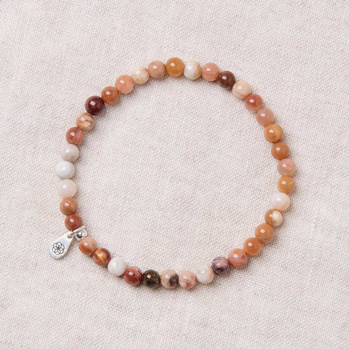 Tiny Rituals Petrified Wood Jade Energy Bracelet
