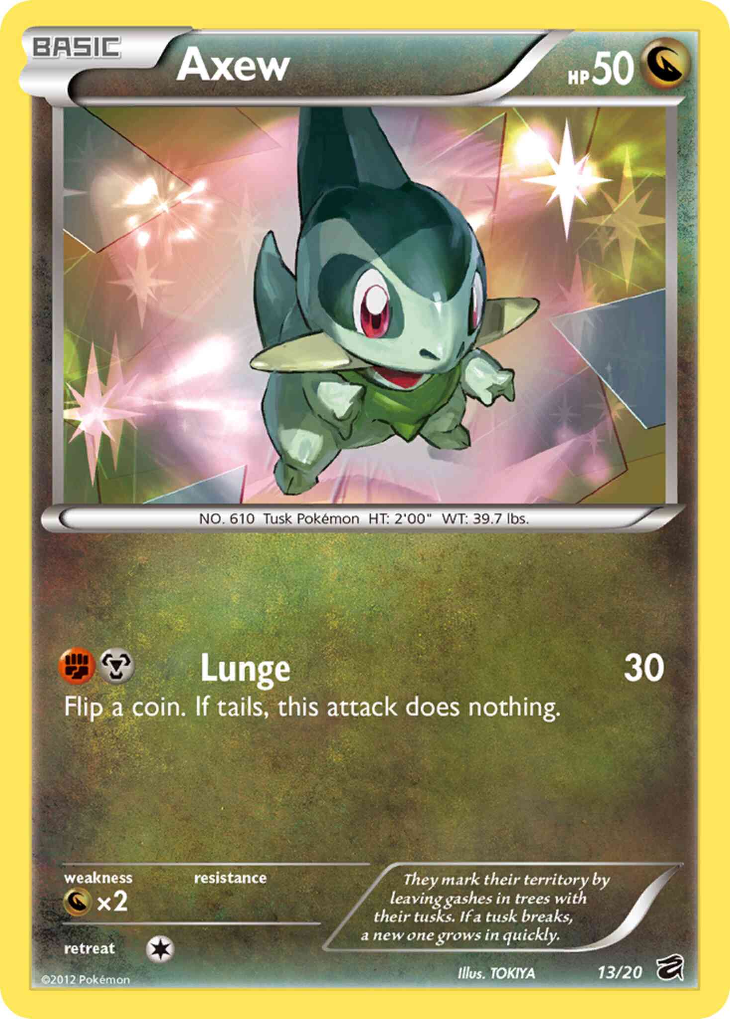 Rare holo dv1-13 – Pokémon Axew - 13/20 - Rare Holo [dv1-13] [Holo]