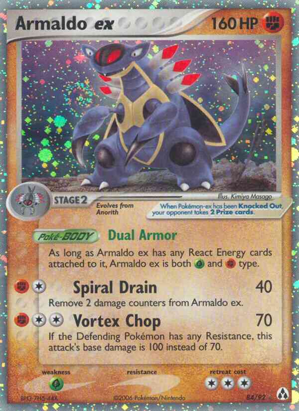 Pokémon Armaldo ex - 84/92 - Rare Holo EX [ex12-84] [Ultra]