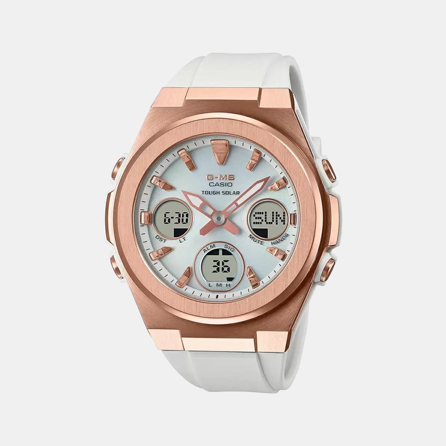 Casio Baby-G Women Quartz Silver Dial Analog-Digital Resin Watch BX187